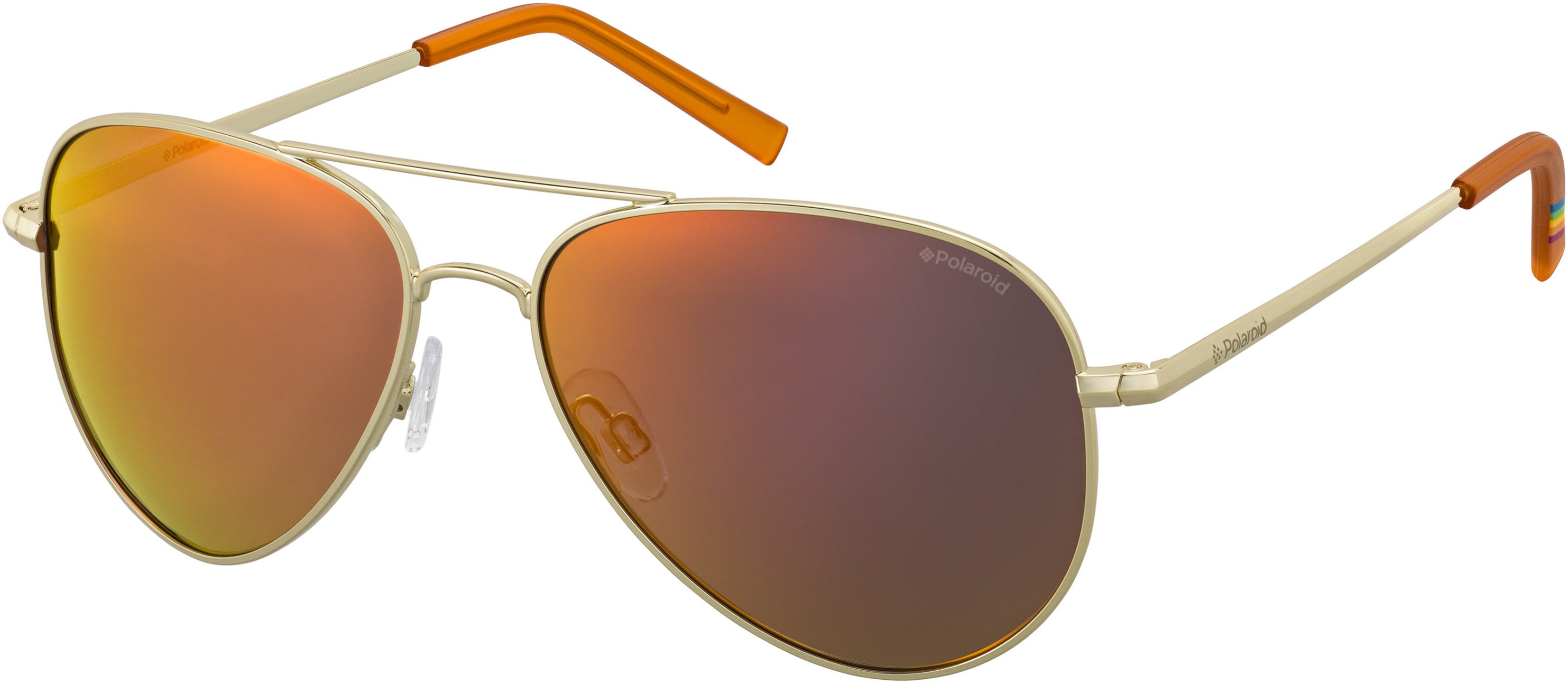 Polaroid Core Polaroid 6012/N Aviator Sunglasses 0J5G-0J5G  Gold (OZ Red Ml Pz)