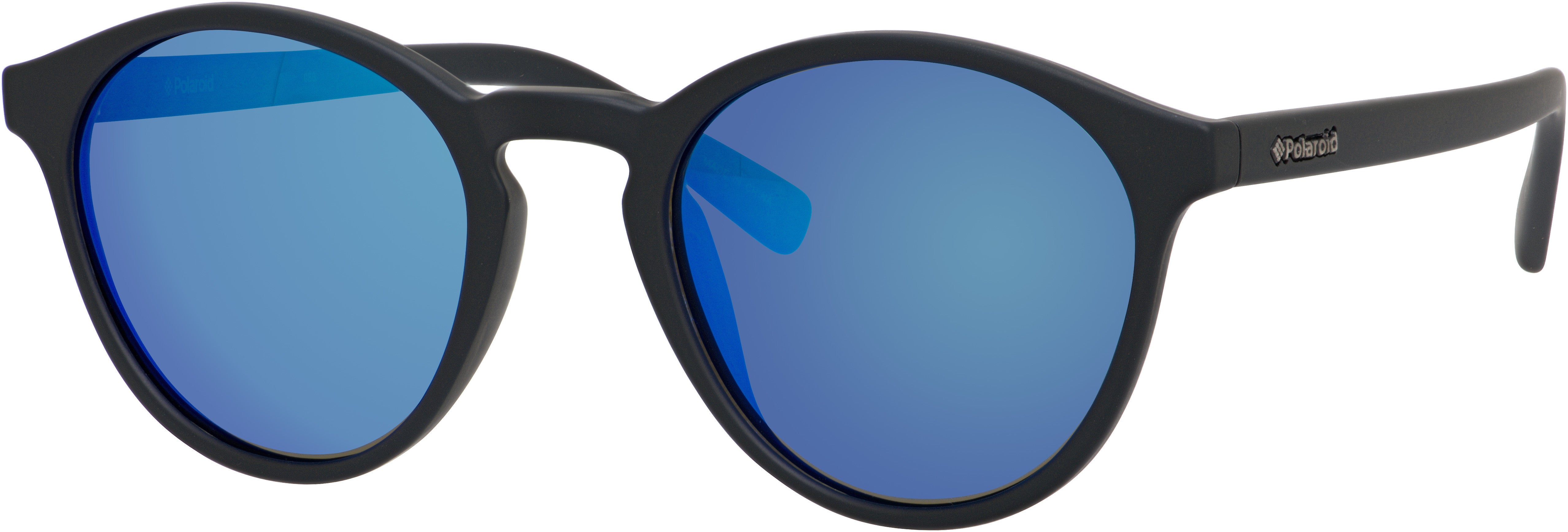 Polaroid Core Polaroid 6013/S Oval Modified Sunglasses 0DL5-0DL5  Matte Black (JY Blue Ml Pz)