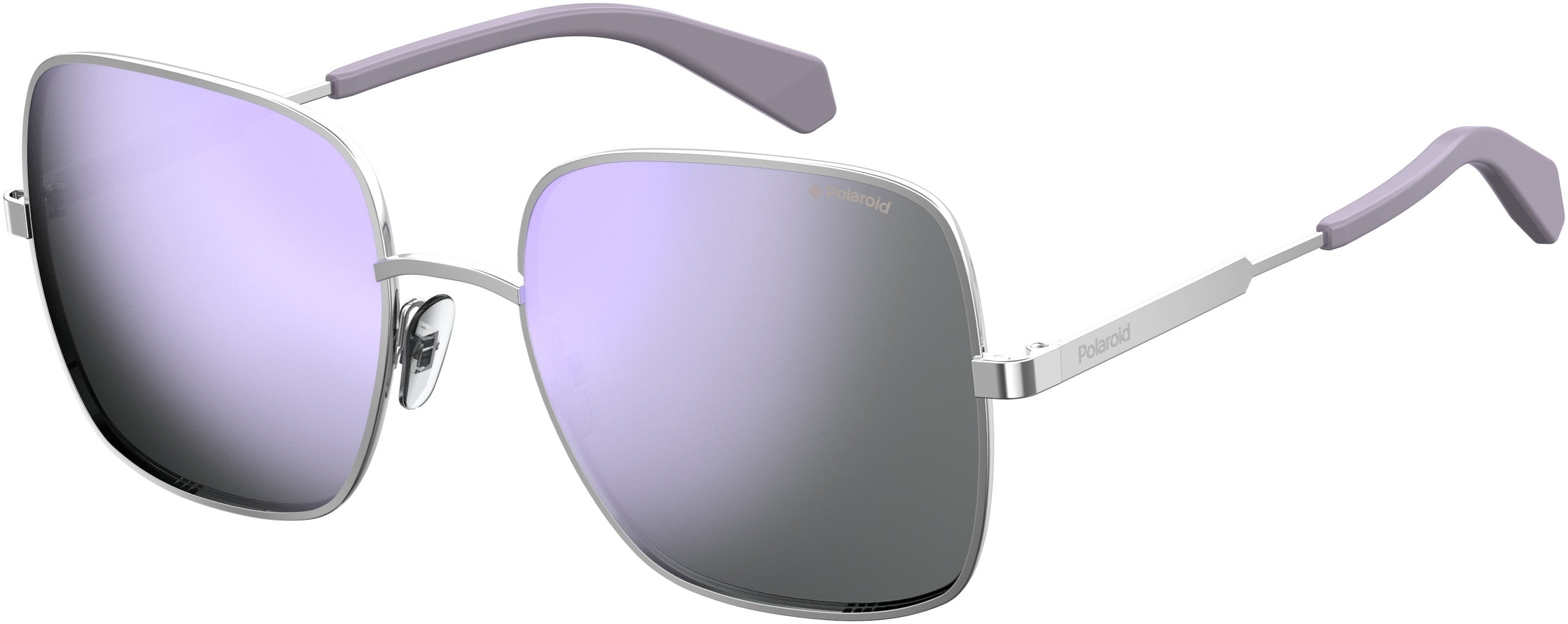 Polaroid Core Polaroid 6060/S Square Sunglasses 0B6E-0B6E  Lilac Silver (MF Violet Ml Pz)