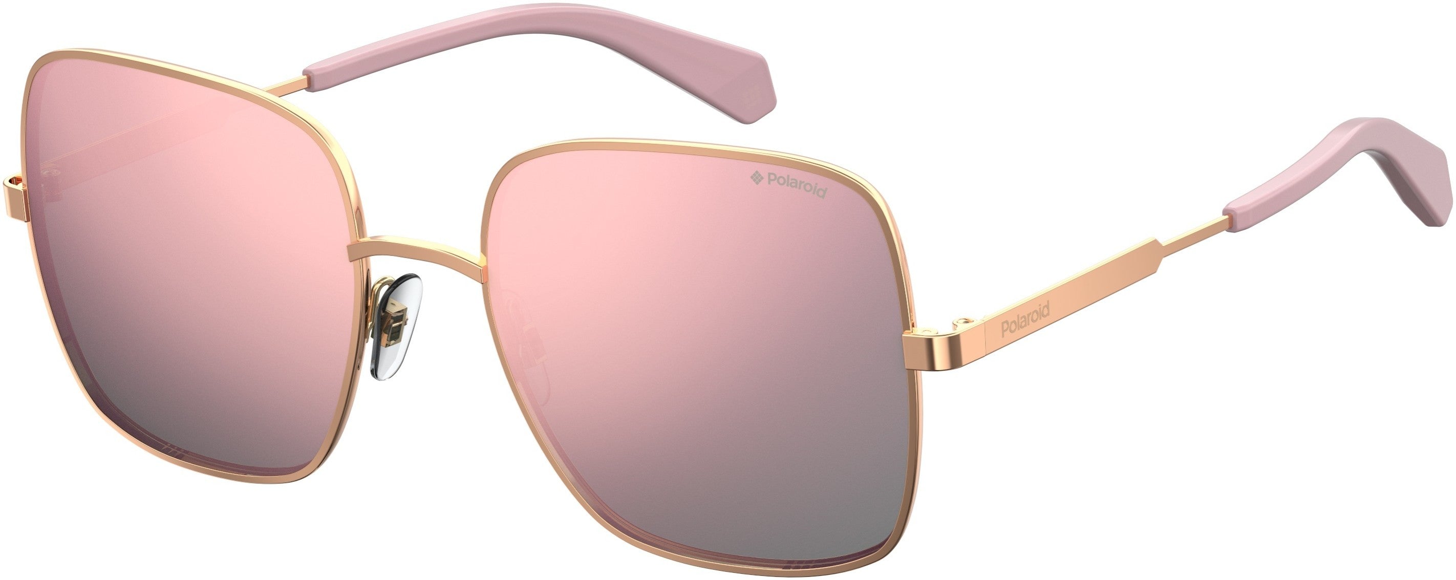 Polaroid Core Polaroid 6060/S Square Sunglasses 0EYR-0EYR  Gold Pink (0J Rose Gold Ml)
