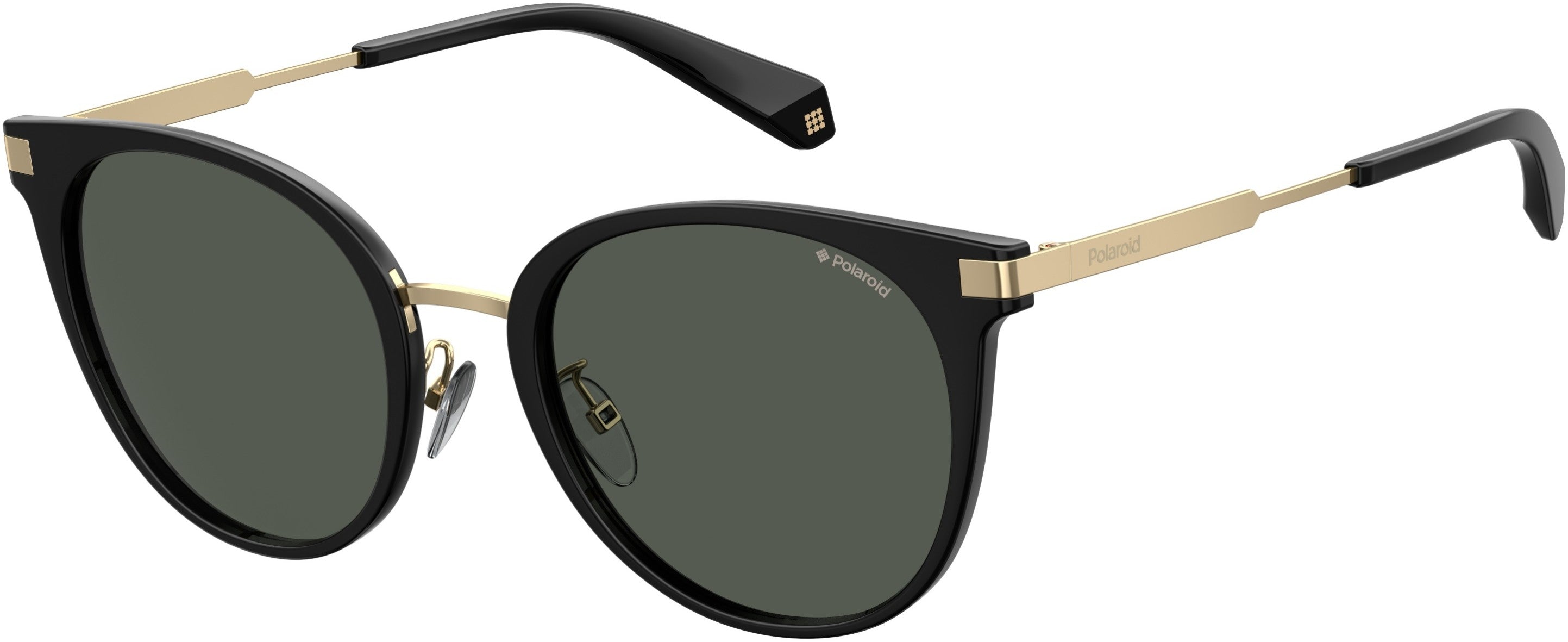 Polaroid Core Polaroid 6061/F/S Oval Modified Sunglasses 0807-0807  Black (M9 Gray Pz)