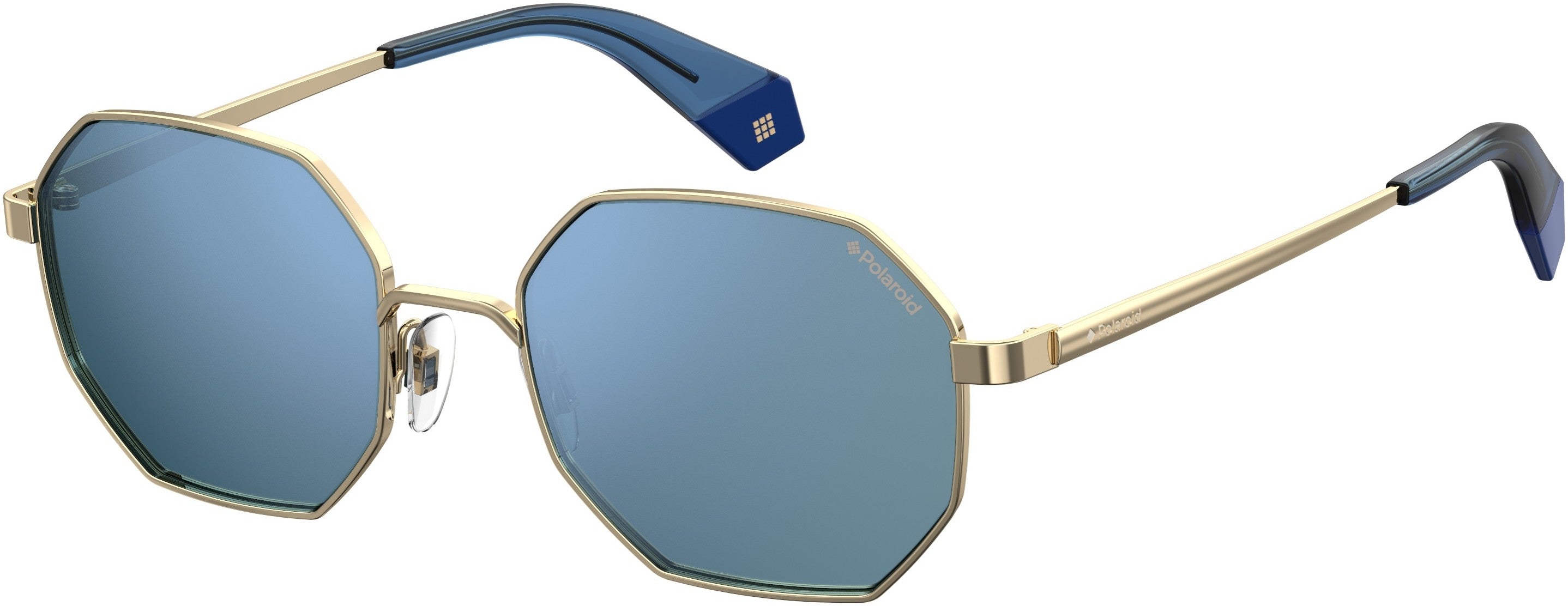 Polaroid Core Polaroid 6067/S Special Shape Sunglasses 0LKS-0LKS  Gold Blue (XN Silver Mirror Pz)