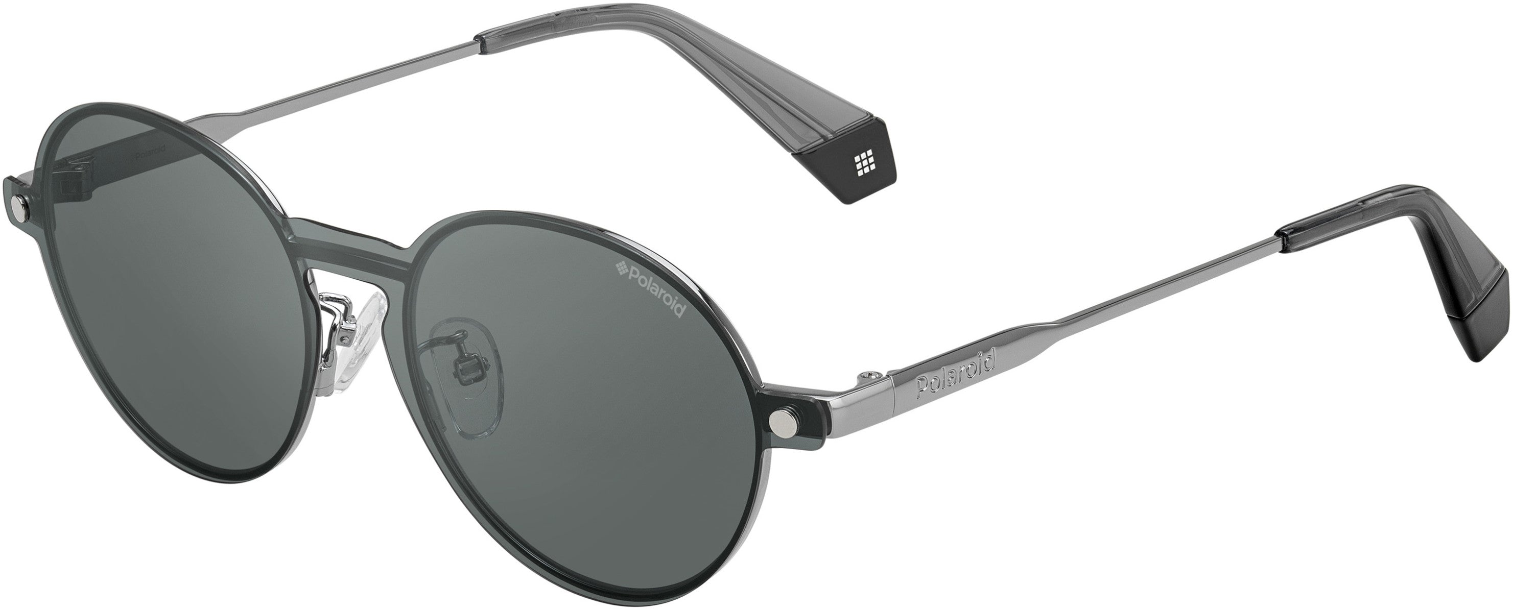 Polaroid Core Polaroid 6082/G/cs Oval Modified Sunglasses 0KB7-0KB7  Gray (M9 Gray Pz)