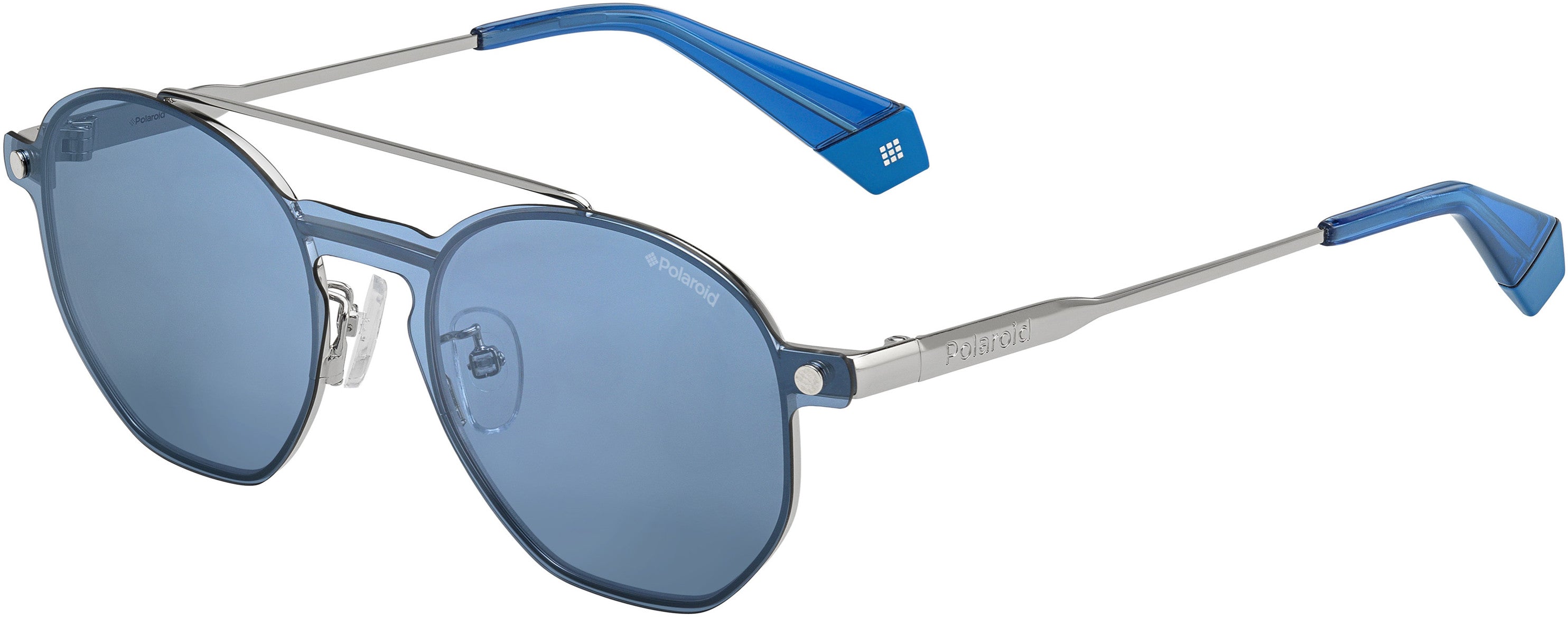 Polaroid Core Polaroid 6083/G/cs Square Sunglasses 0PJP-0PJP  Blue (XN Silver Mirror Pz)