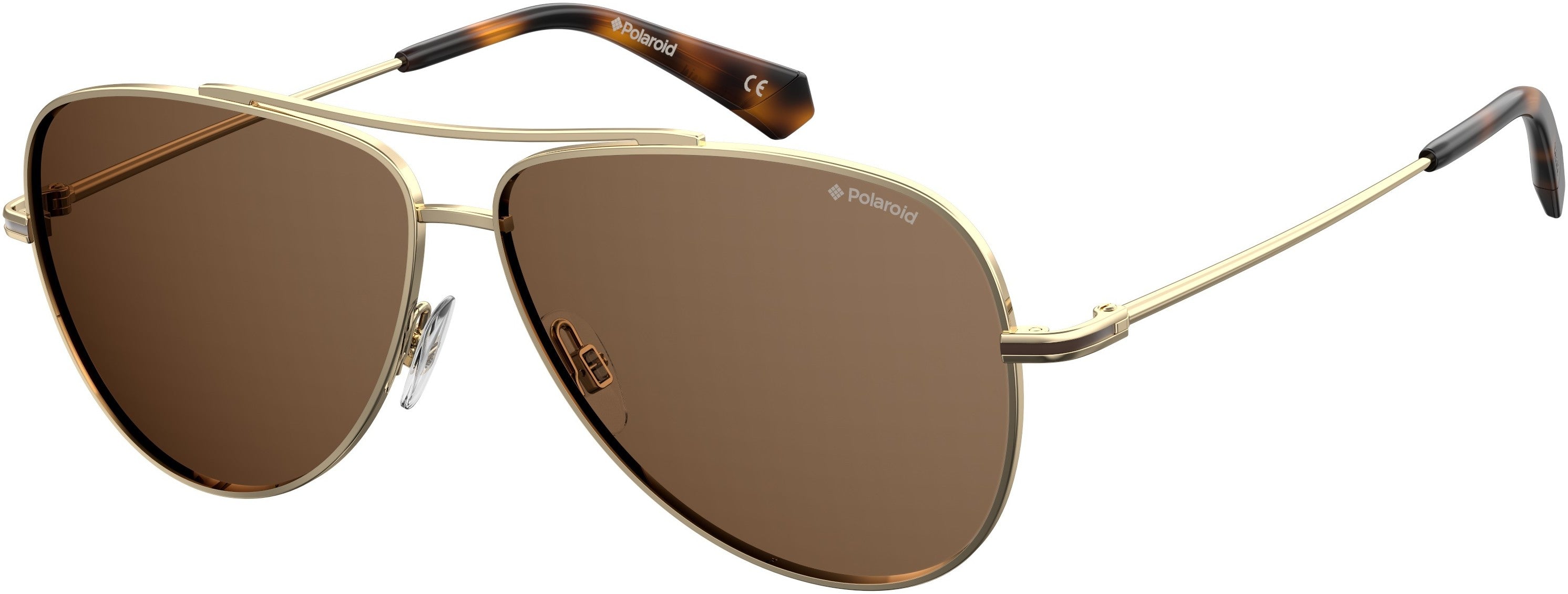 Polaroid Core Polaroid 6106/S/X Aviator Sunglasses 0J5G-0J5G  Gold (SP Bronze Pz)