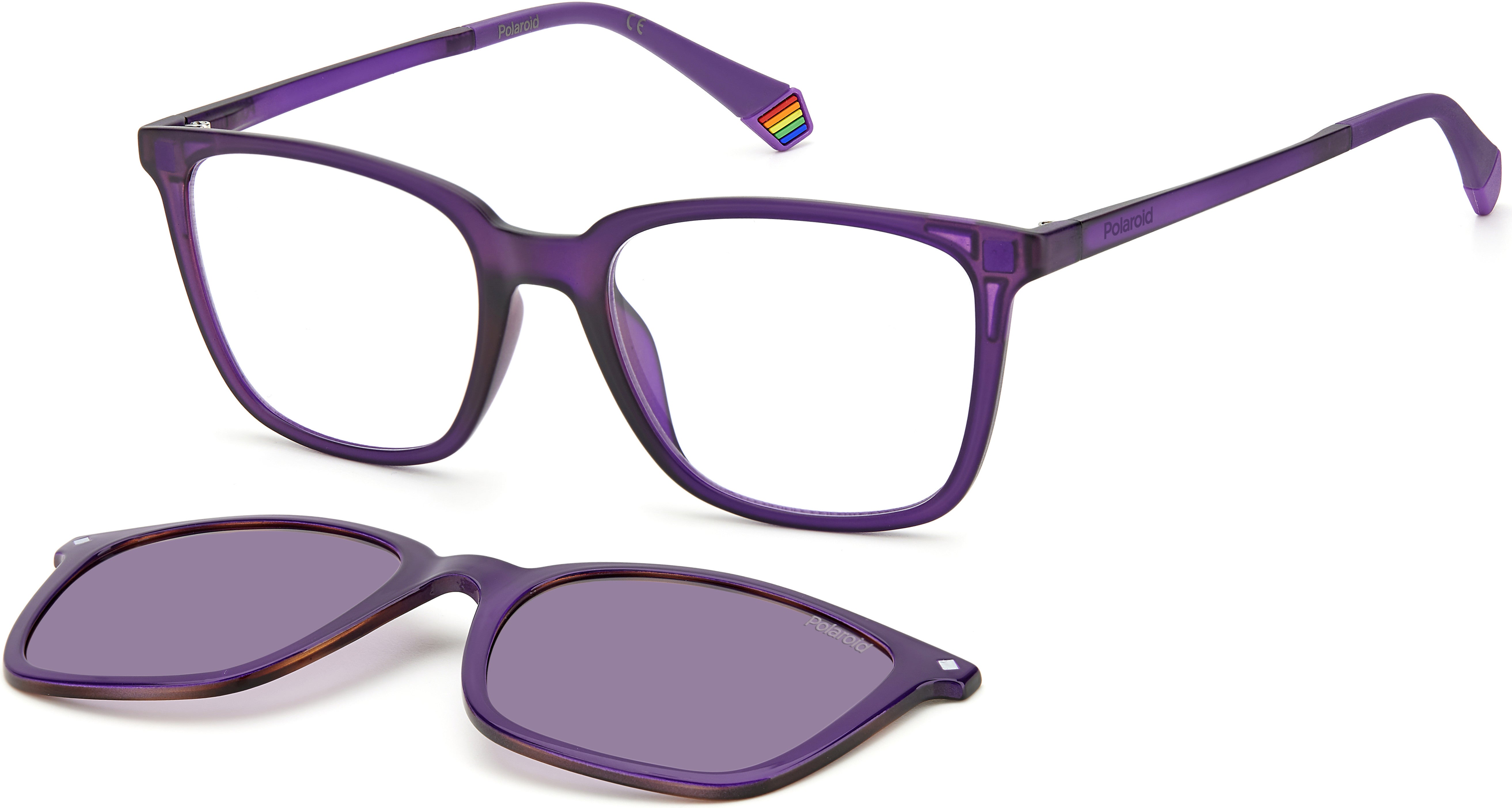 Polaroid Core Polaroid 6136/cs Square Sunglasses 0B3V-0B3V  Violet (KL Violet Polarized)