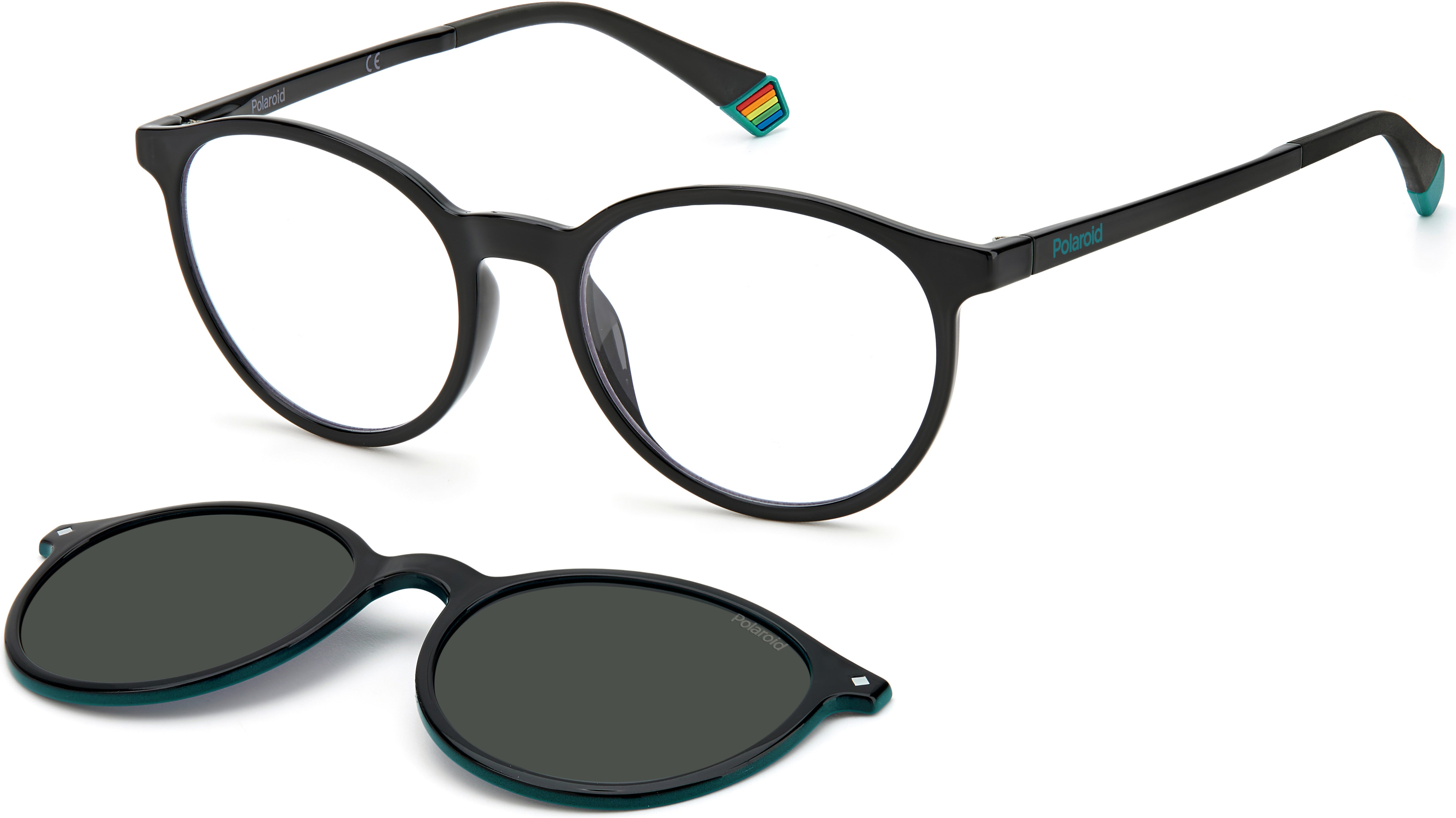 Polaroid Core Polaroid 6137/cs Oval Modified Sunglasses 0807-0807  Black (M9 Gray Pz)