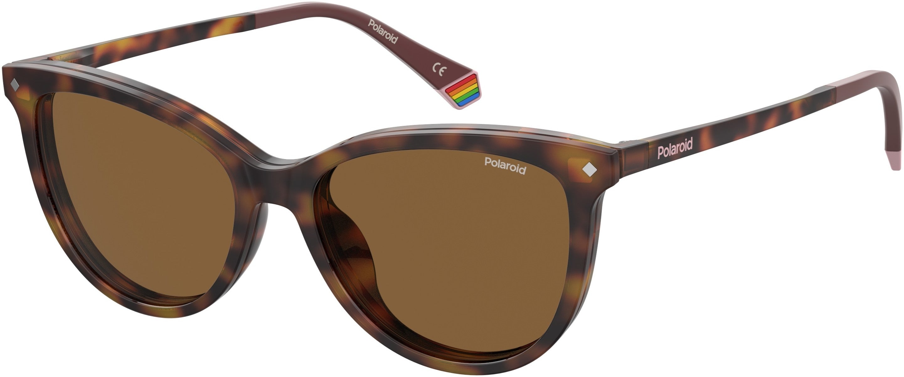 Polaroid Core Polaroid 6138/cs Cat Eye/butterfly Sunglasses 0086-0086  Dark Havana (SP Bronze Pz)