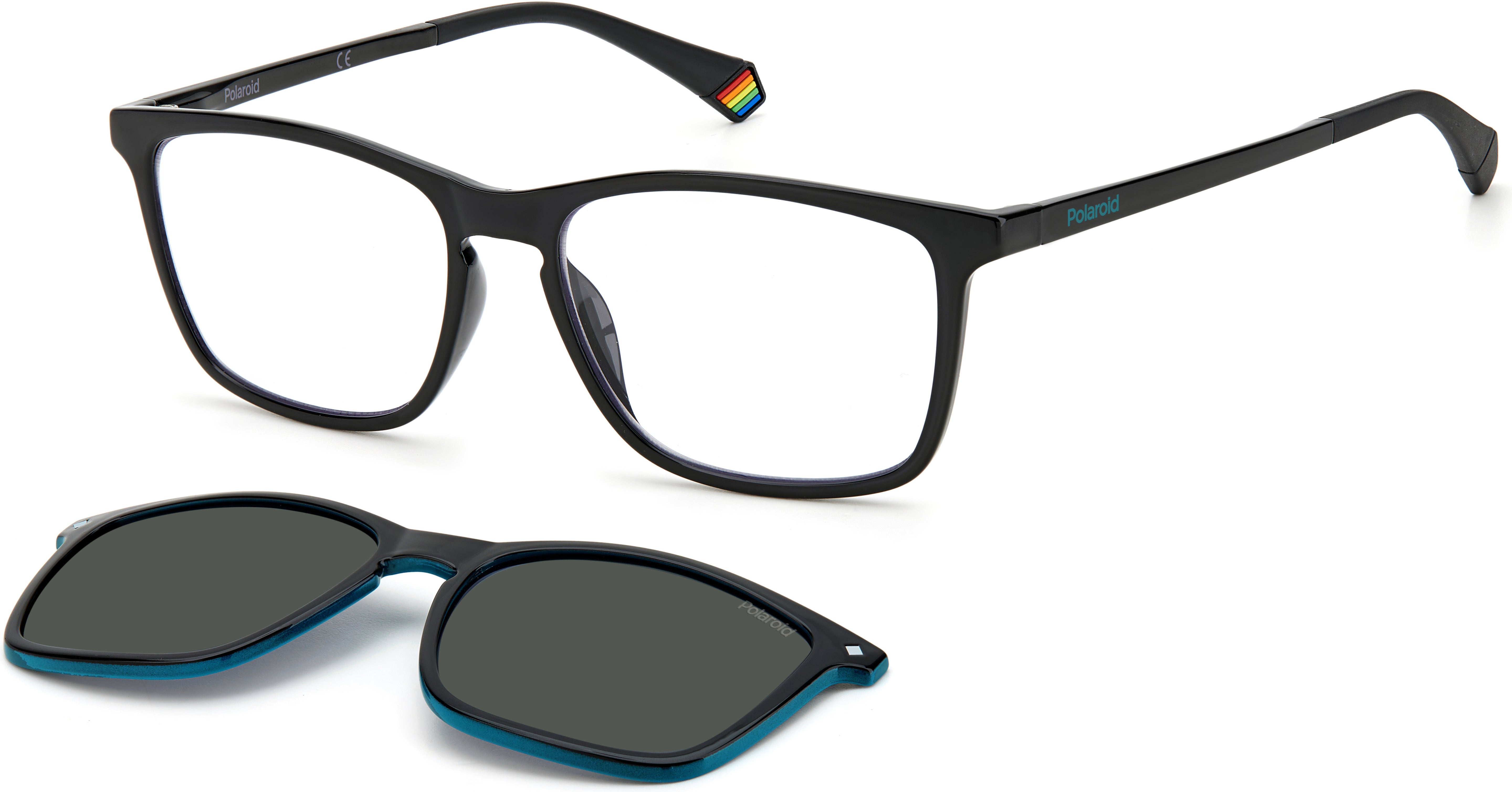 Polaroid Core Polaroid 6139/cs Rectangular Sunglasses 0807-0807  Black (M9 Gray Pz)