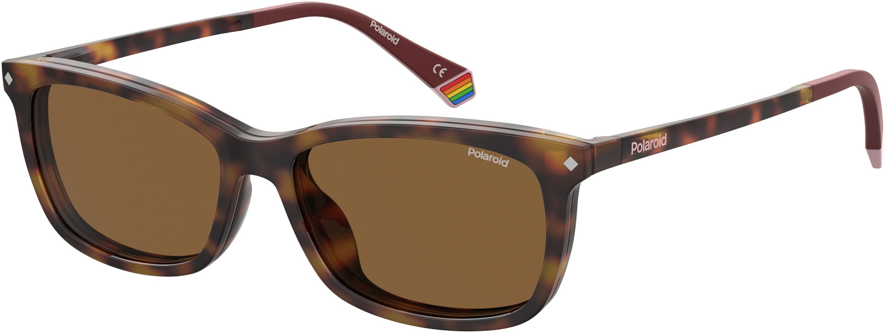 Polaroid Core Polaroid 6140/cs Rectangular Sunglasses 0086-0086  Dark Havana (SP Bronze Pz)