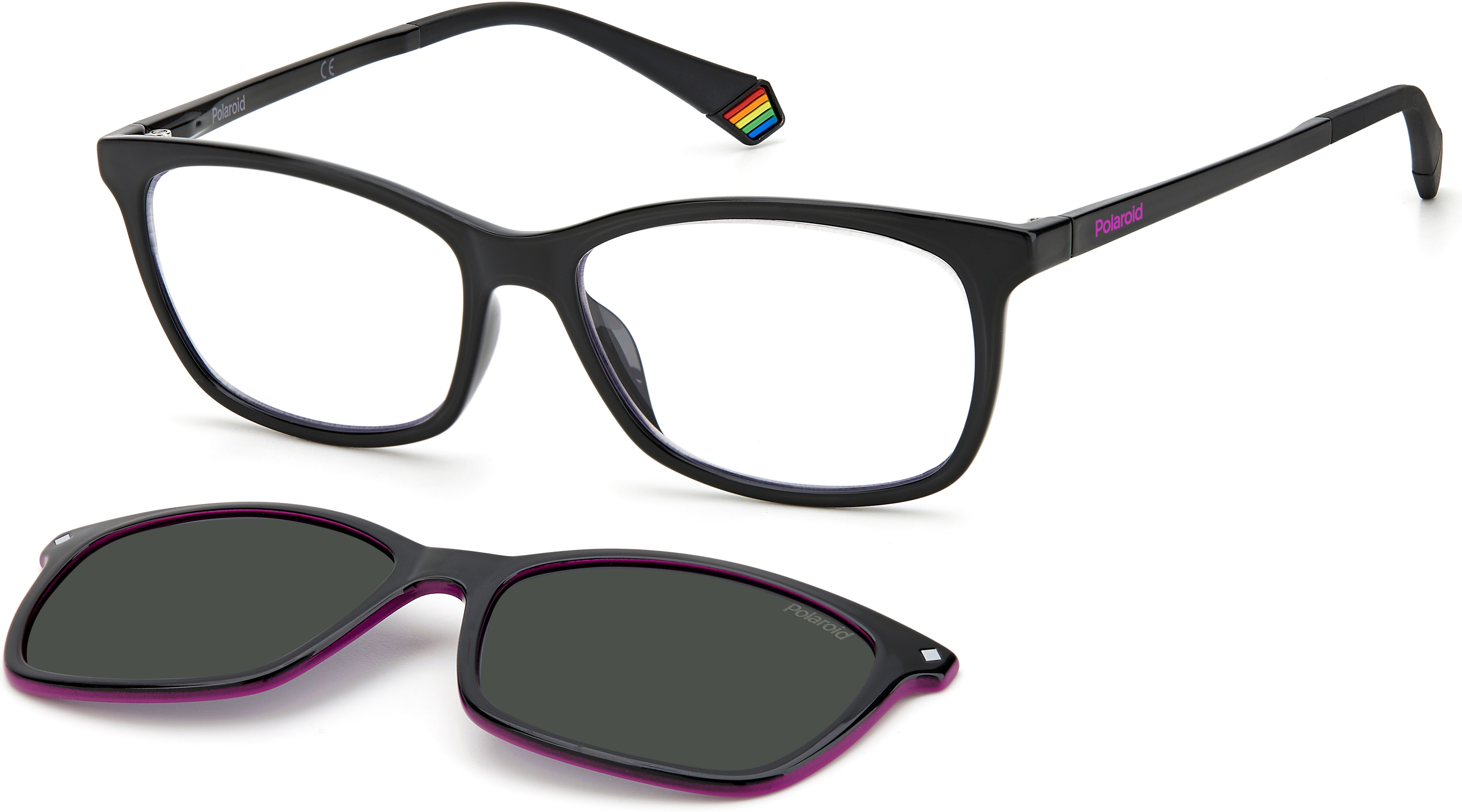 Polaroid Core Polaroid 6140/cs Rectangular Sunglasses 0807-0807  Black (M9 Gray Pz)