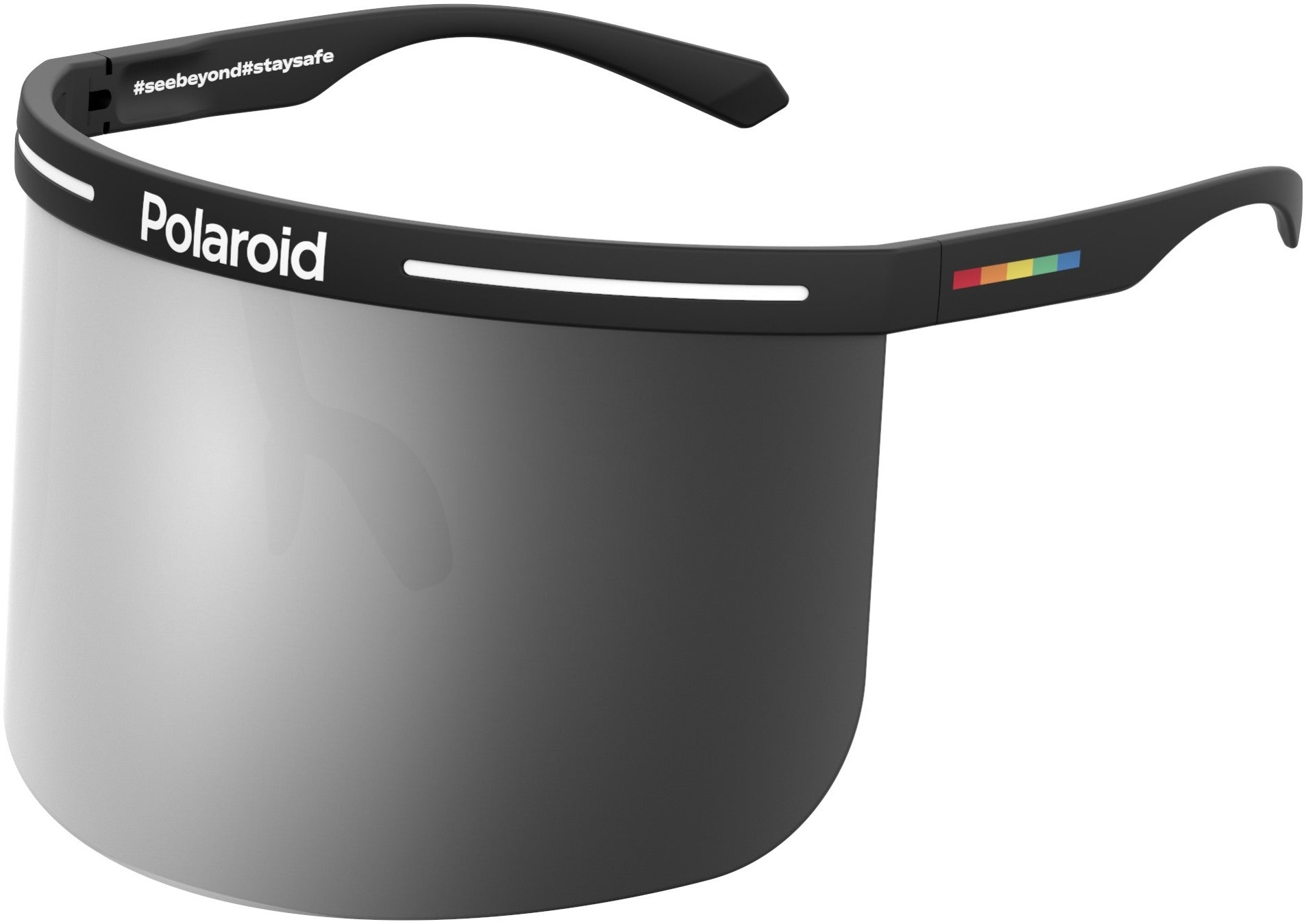 Polaroid Sport Polaroid 7038/S Special Shape Sunglasses 008A-008A  Black Gray (T4 Silver Mirror)