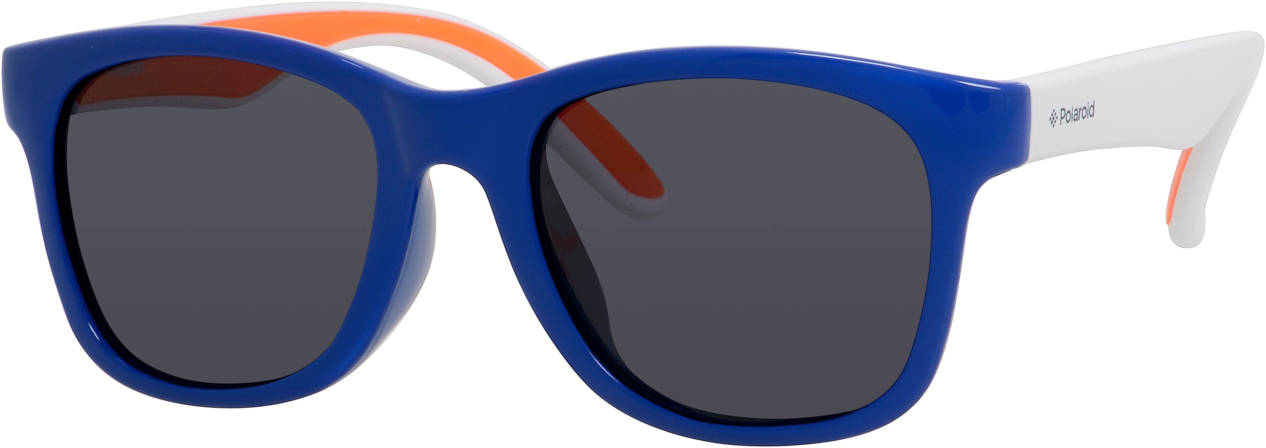 Polaroid Kids Polaroid 8001/S Rectangular Sunglasses 0T20-0T20  Blue Orange (Y2 Gray Polarized)