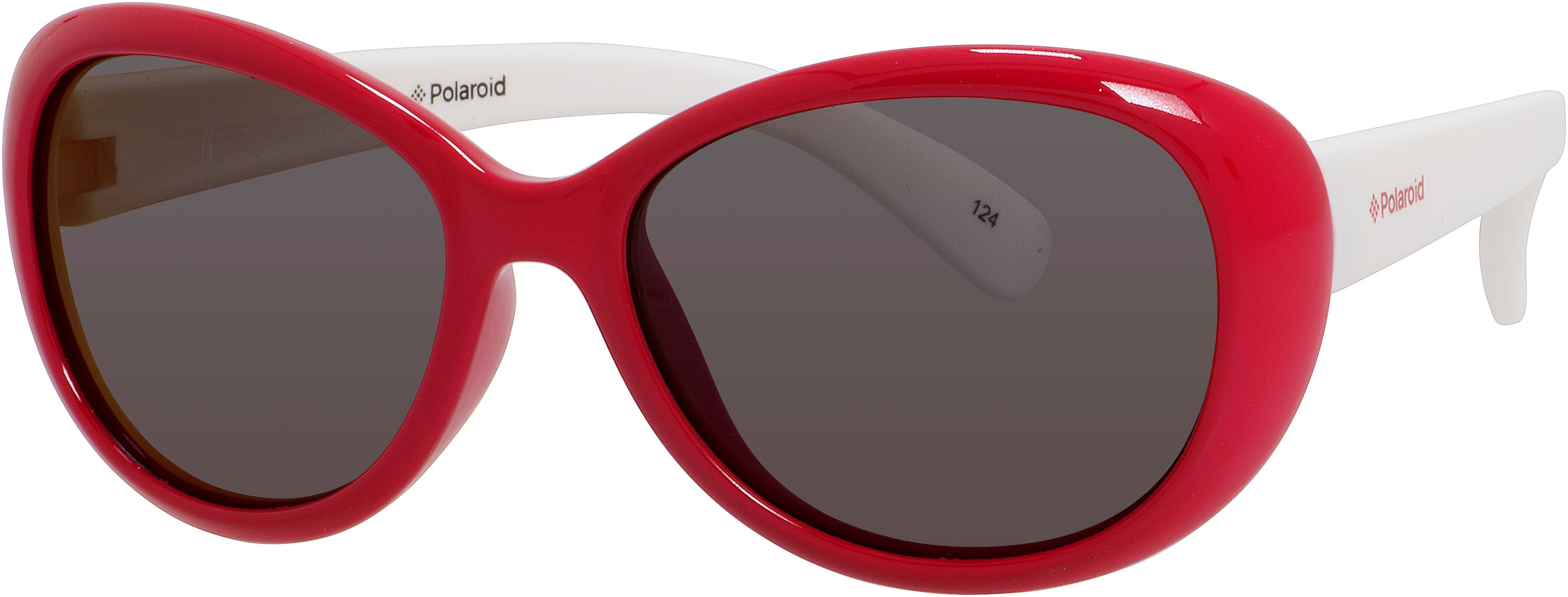 Polaroid Kids Polaroid 8004/S Oval Modified Sunglasses 0T4L-0T4L  Red (MF Violet Ml Pz)