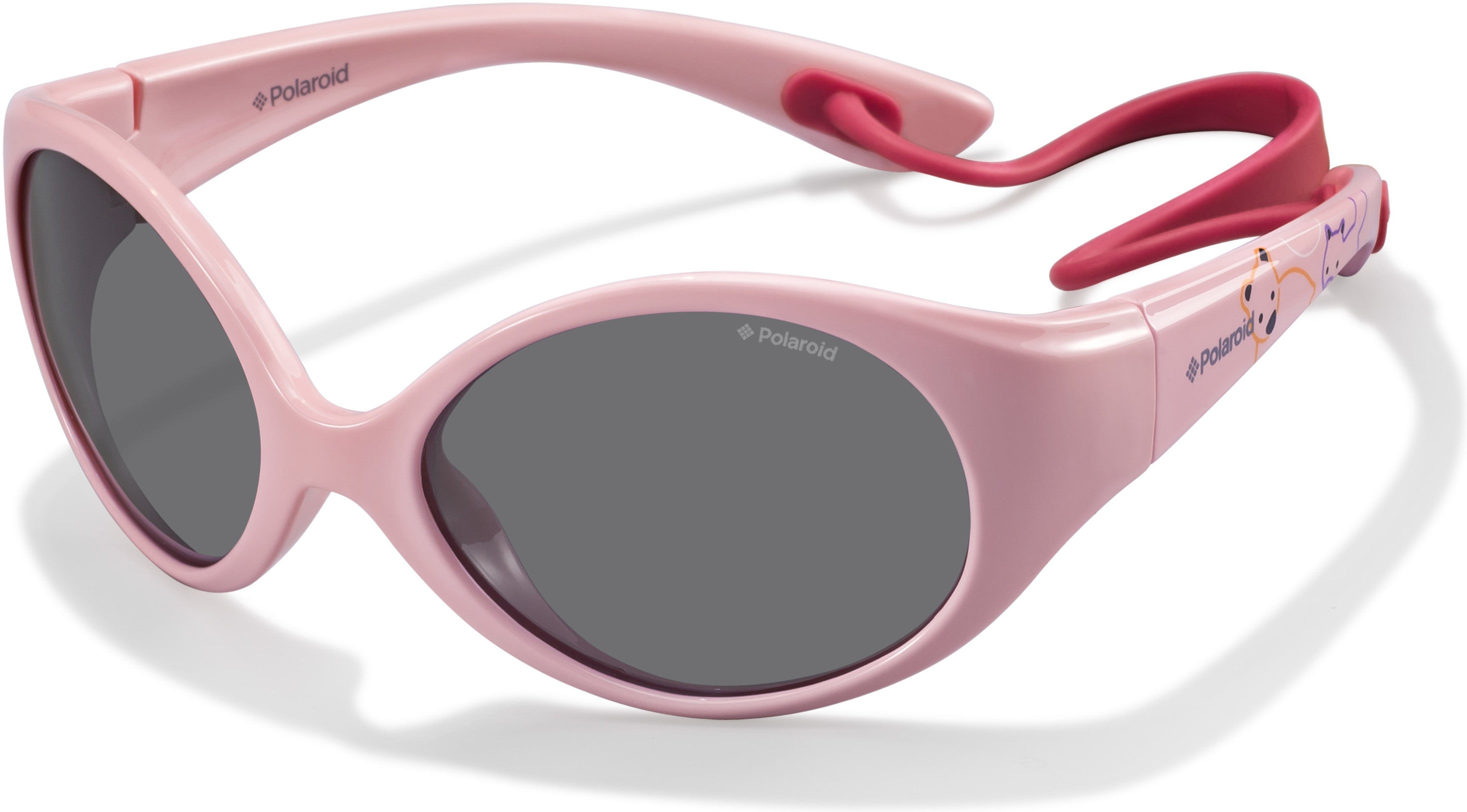 Polaroid Kids Polaroid 8010/S Oval Modified Sunglasses 0NM9-0NM9  Ivory Pink (Y2 Gray Polarized)