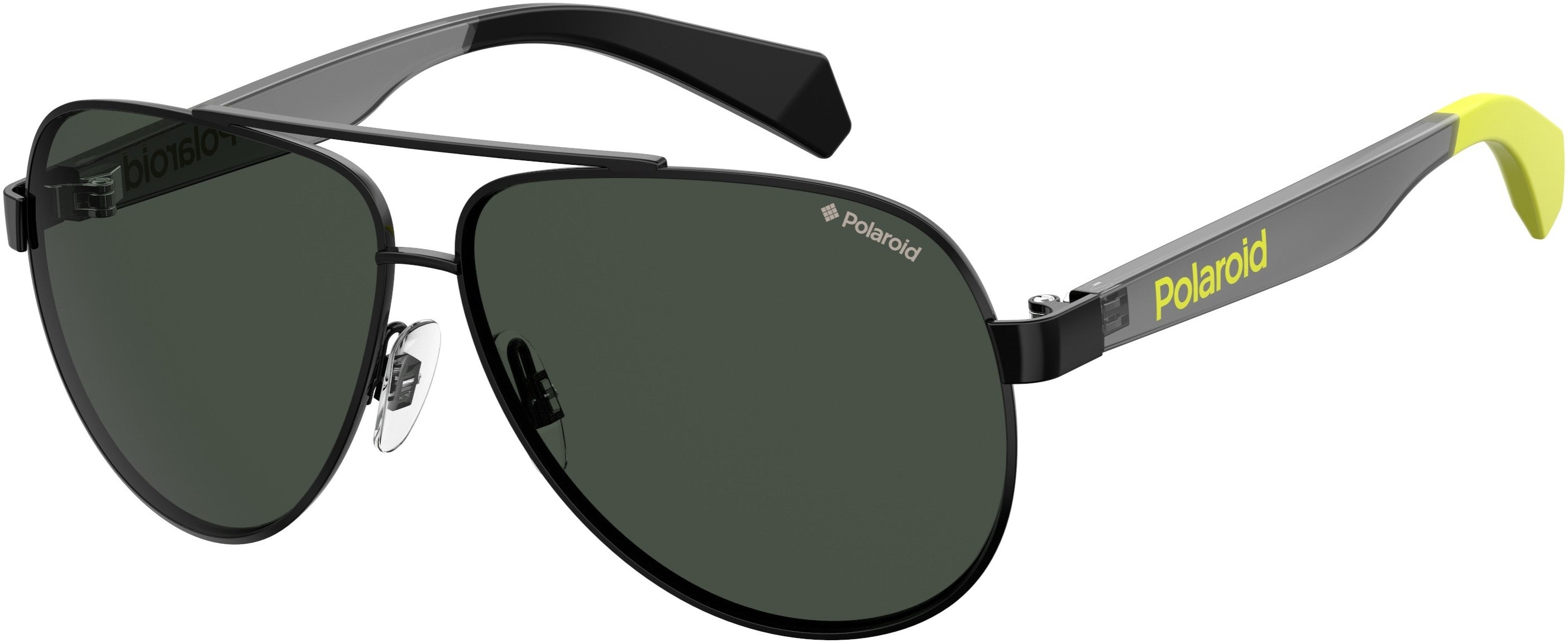 Polaroid Kids Polaroid 8034/S Aviator Sunglasses 0807-0807  Black (M9 Gray Pz)