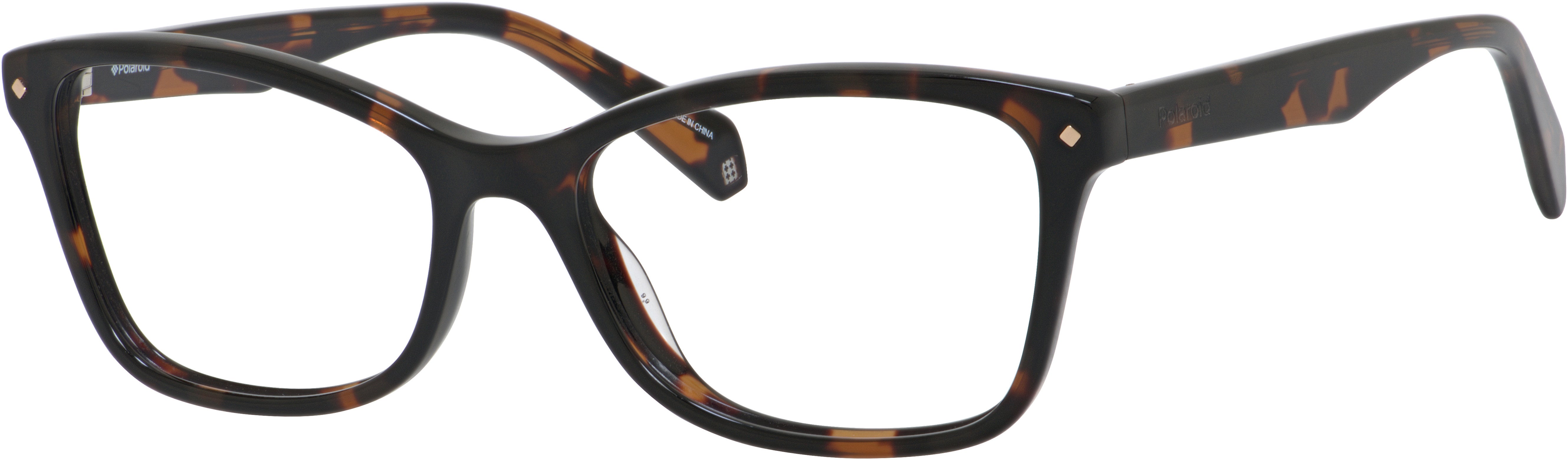 Polaroid Core Polaroid D 320 Cat Eye/butterfly Eyeglasses 0086-0086  Dark Havana (00 Demo Lens)