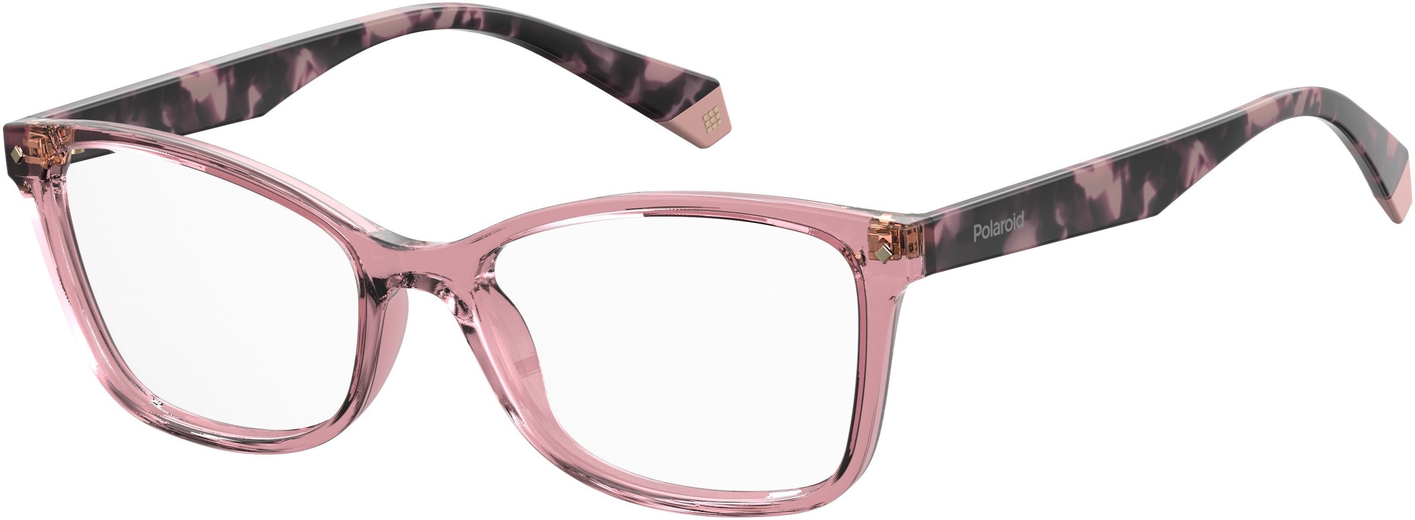 Polaroid Core Polaroid D 320 Cat Eye/butterfly Eyeglasses 035J-035J  Pink (00 Demo Lens)
