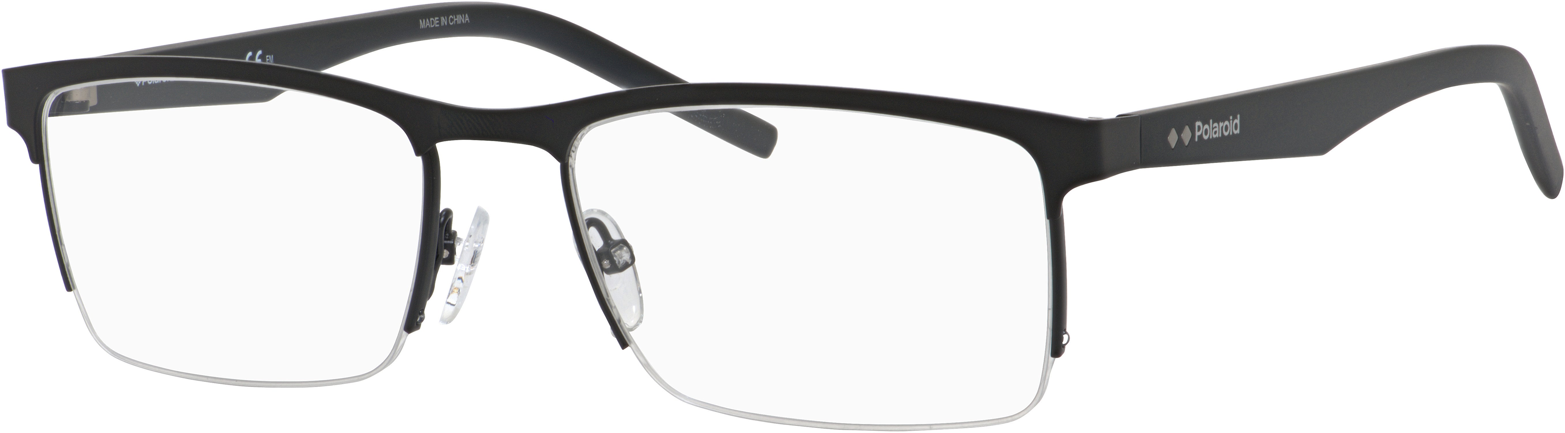 Polaroid Core Polaroid D 324 Rectangular Eyeglasses 0003-0003  Matte Black (00 Demo Lens)