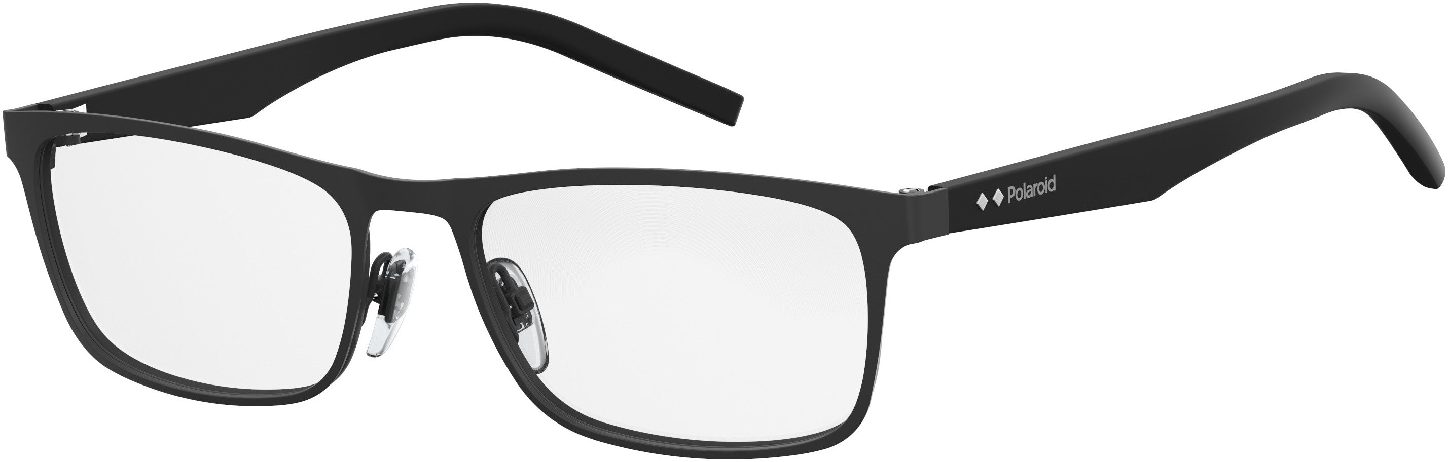 Polaroid Core Polaroid D 325 Rectangular Eyeglasses 0003-0003  Matte Black (00 Demo Lens)