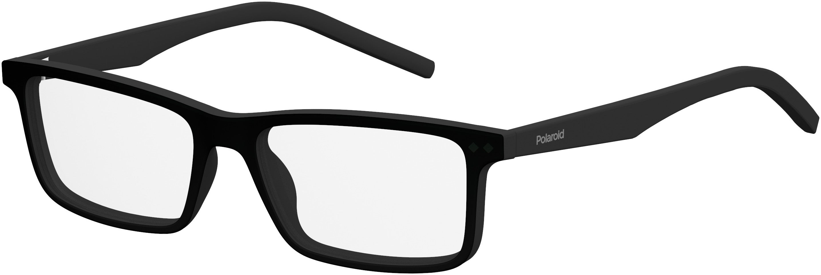 Polaroid Core Polaroid D 336 Rectangular Eyeglasses 0003-0003  Matte Black (00 Demo Lens)