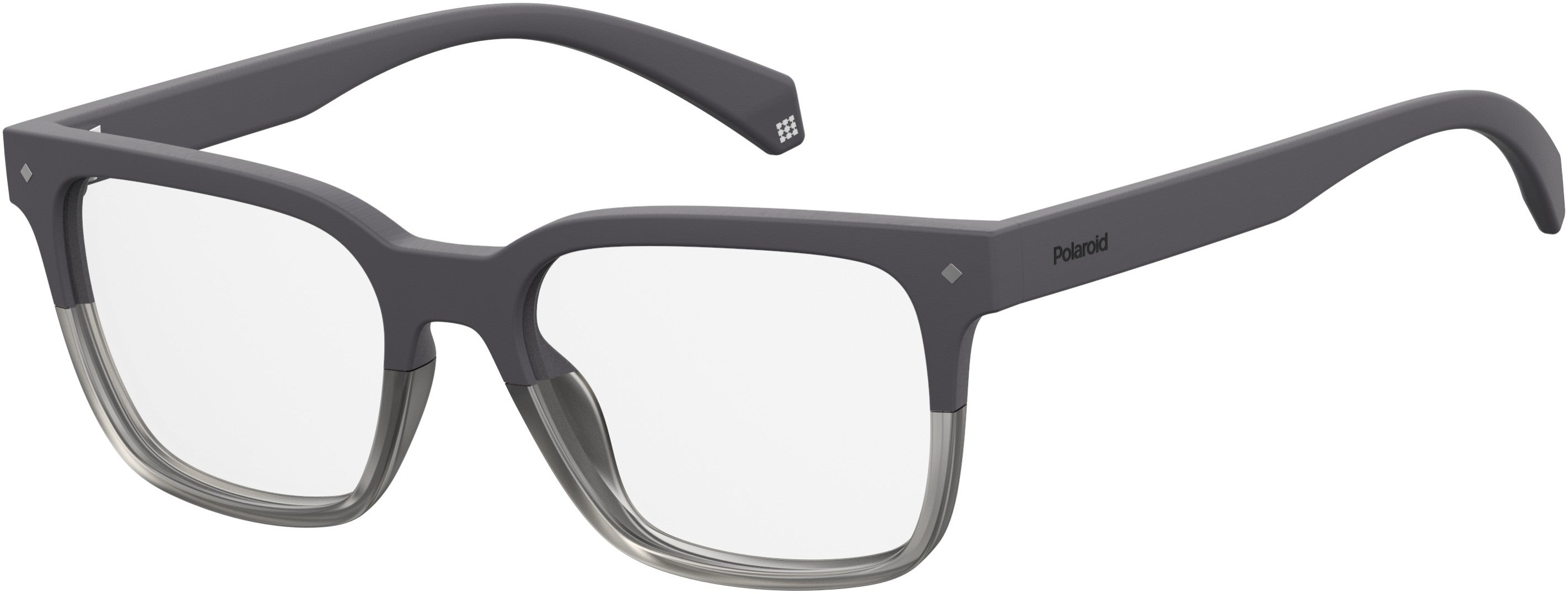 Polaroid Core Polaroid D 343 Square Eyeglasses 0KB7-0KB7  Gray (00 Demo Lens)