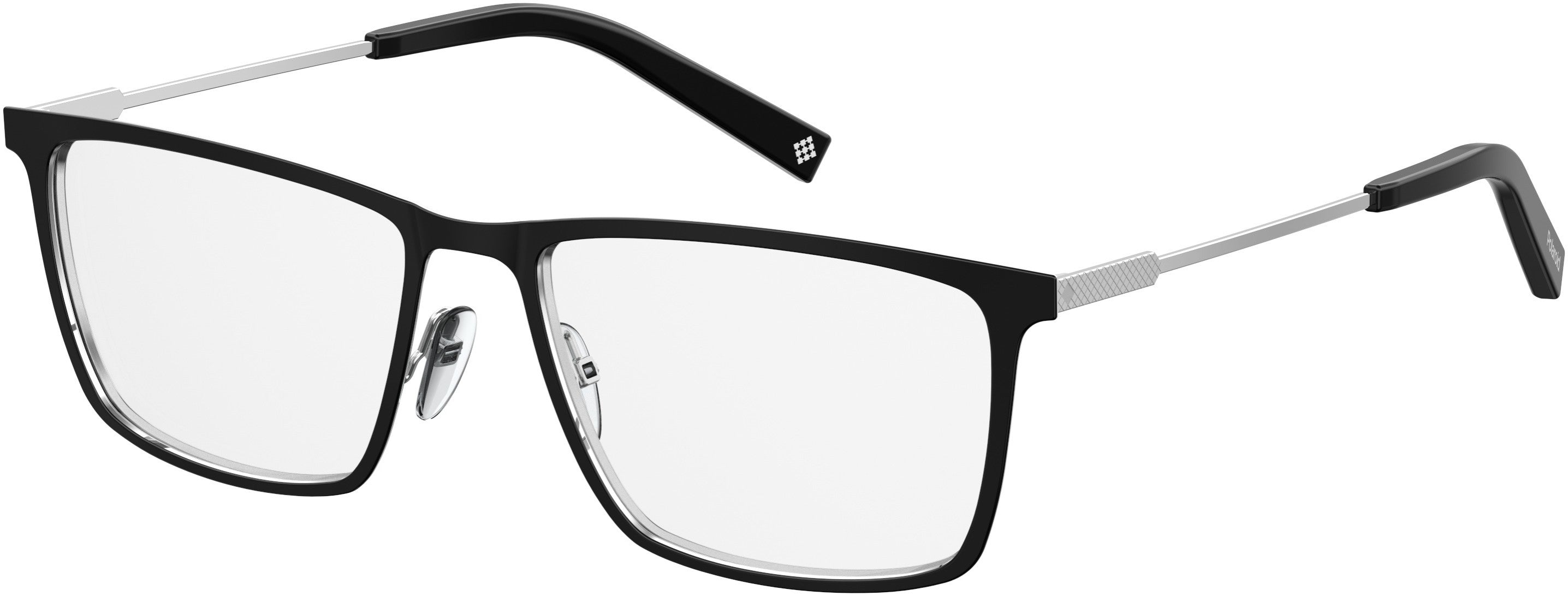 Polaroid Core Polaroid D 349 Rectangular Eyeglasses 0807-0807  Black (00 Demo Lens)