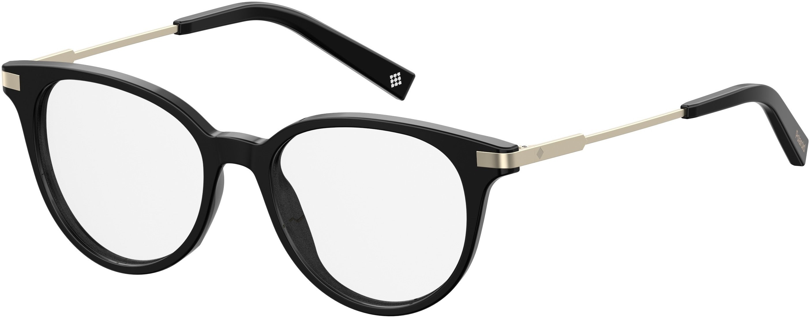 Polaroid Core Polaroid D 352 Oval Modified Eyeglasses 0807-0807  Black (00 Demo Lens)