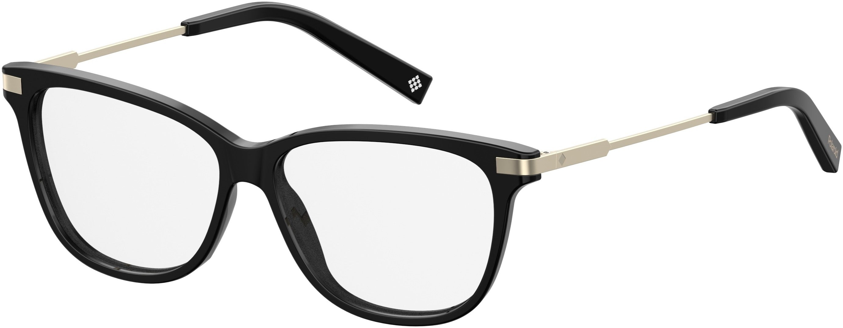 Polaroid Core Polaroid D 353 Rectangular Eyeglasses 0807-0807  Black (00 Demo Lens)