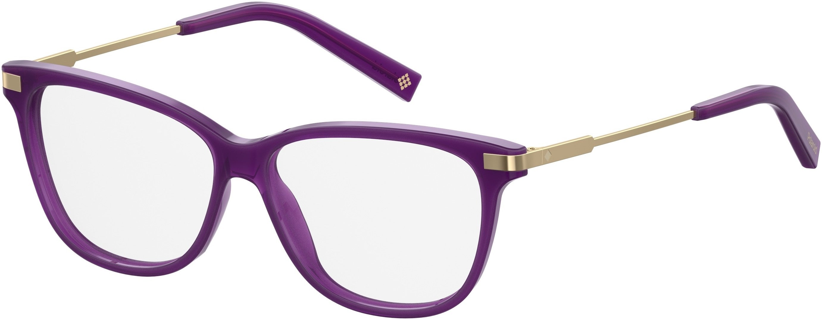 Polaroid Core Polaroid D 353 Rectangular Eyeglasses 0B3V-0B3V  Violet (00 Demo Lens)