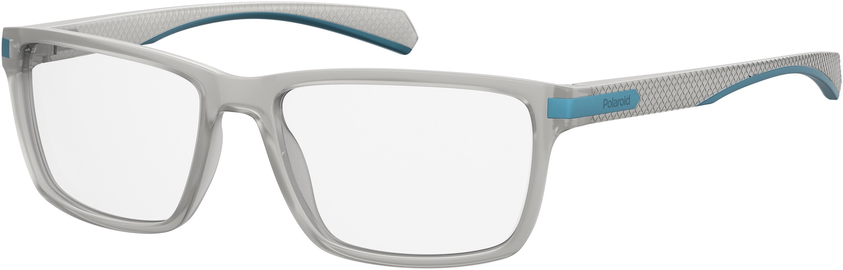 Polaroid Core Polaroid D 354 Rectangular Eyeglasses 0RIW-0RIW  Matte Gray (00 Demo Lens)