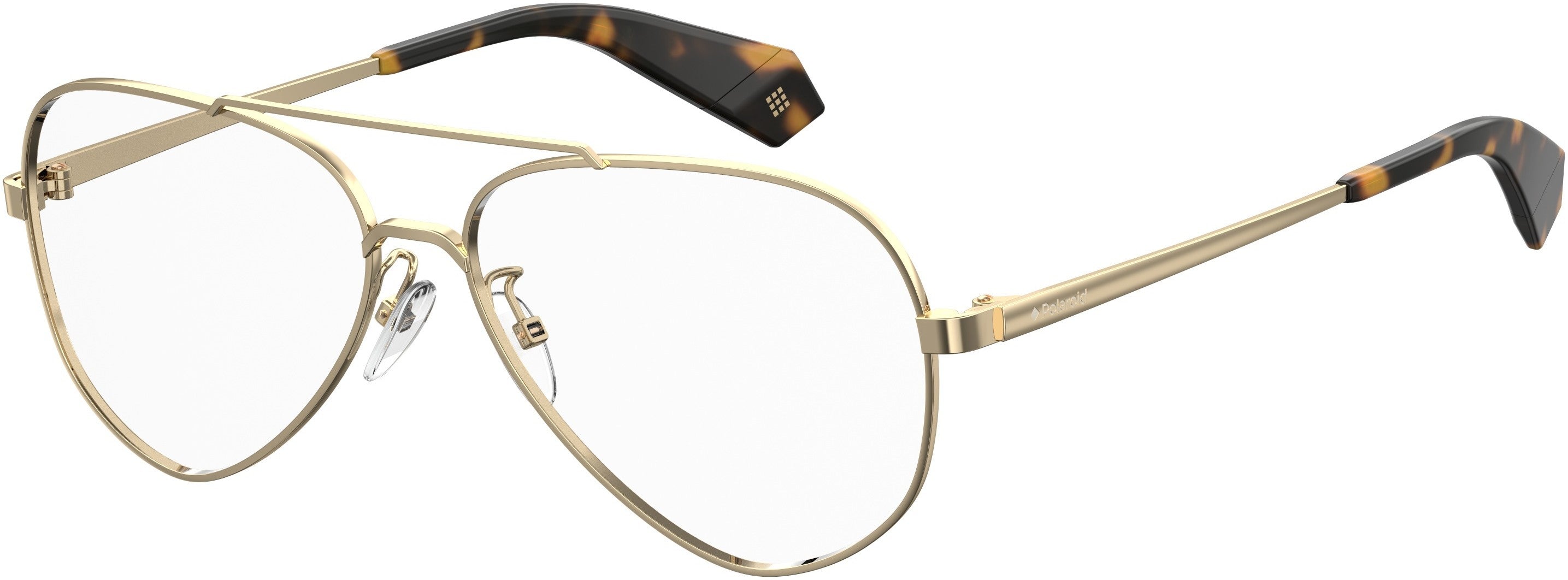 Polaroid Core Polaroid D 358/G Aviator Eyeglasses 0J5G-0J5G  Gold (00 Demo Lens)