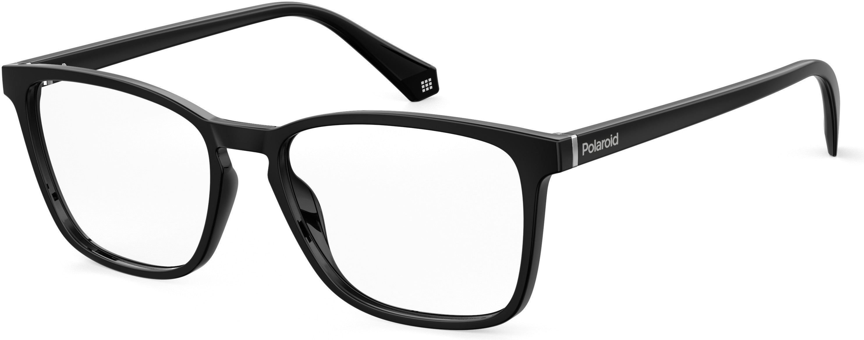Polaroid Core Polaroid D 373 Square Eyeglasses 0807-0807  Black (00 Demo Lens)