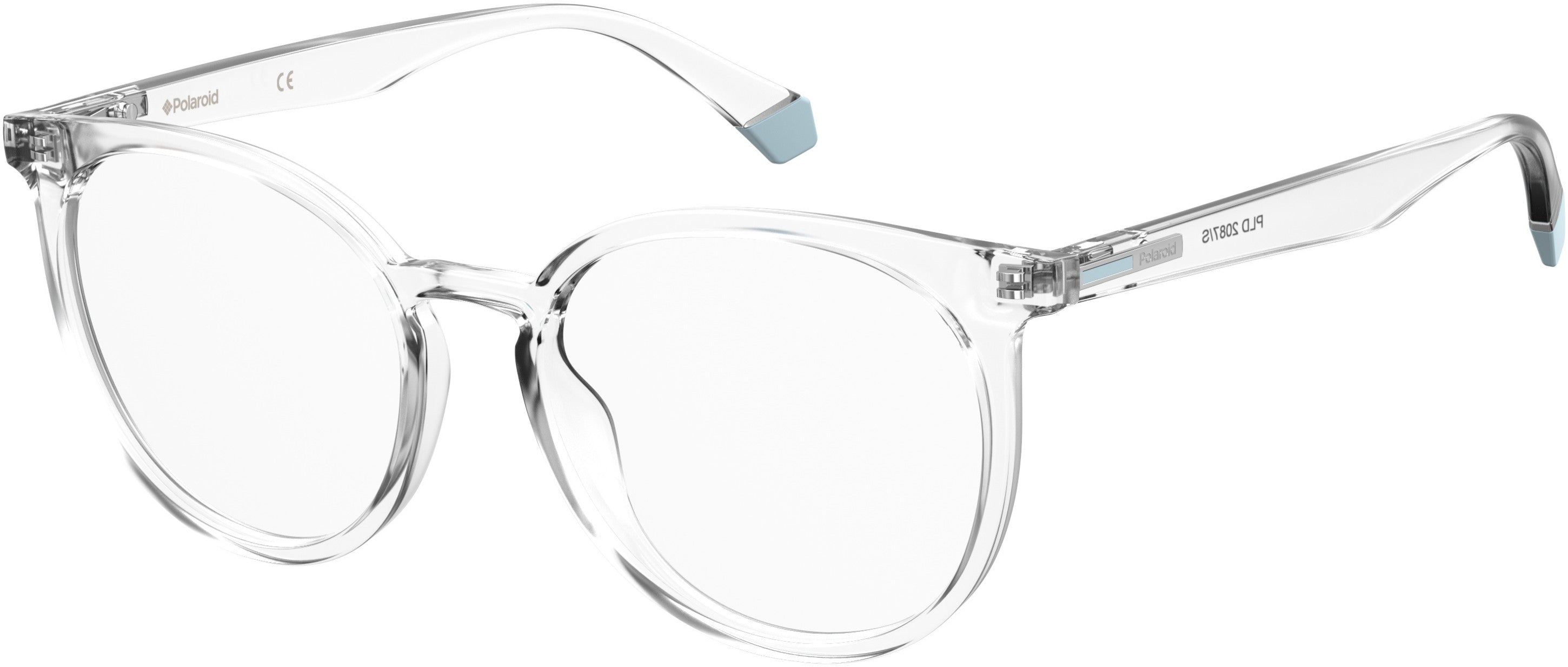 Polaroid Core Polaroid D 379 Oval Modified Eyeglasses 0900-0900  Crystal (00 Demo Lens)
