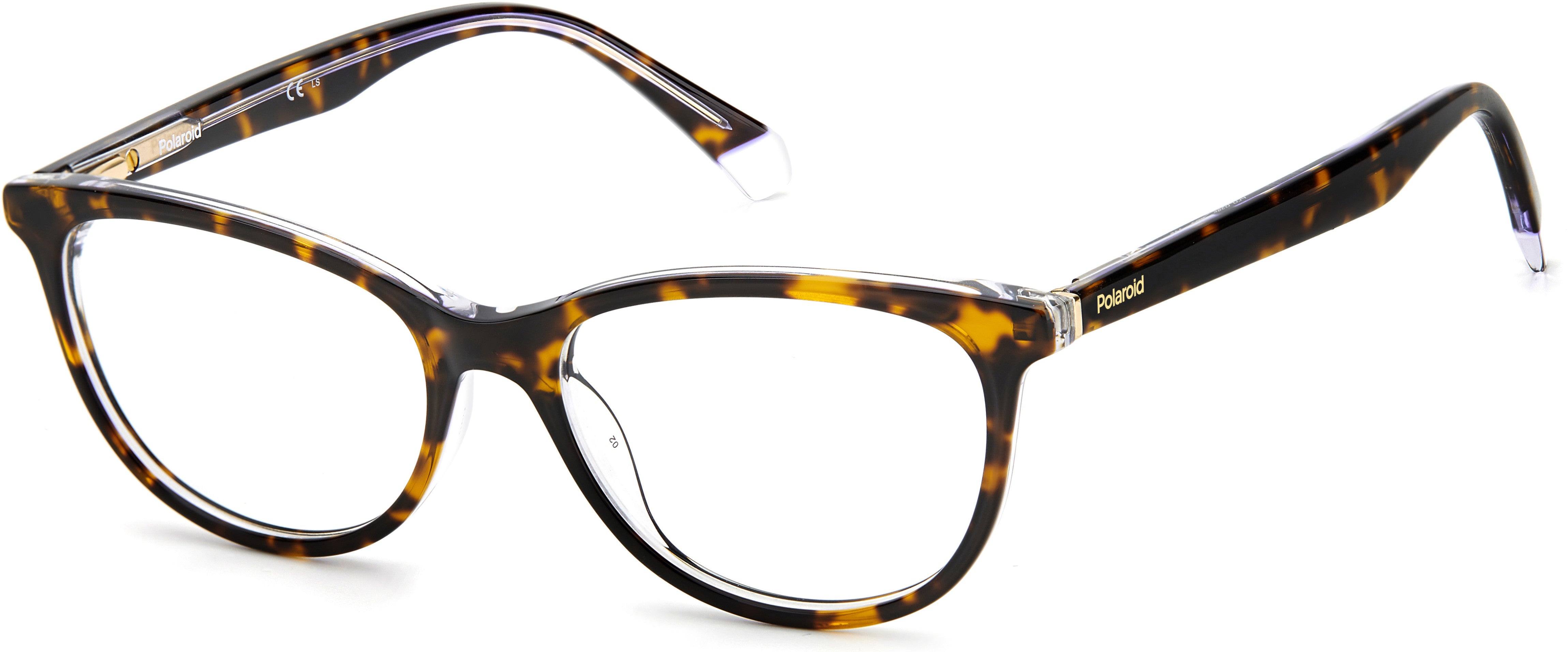 Polaroid Core Polaroid D 395 Cat Eye/butterfly Eyeglasses 0KRZ-0KRZ  Havana Crystal (00 Demo Lens)