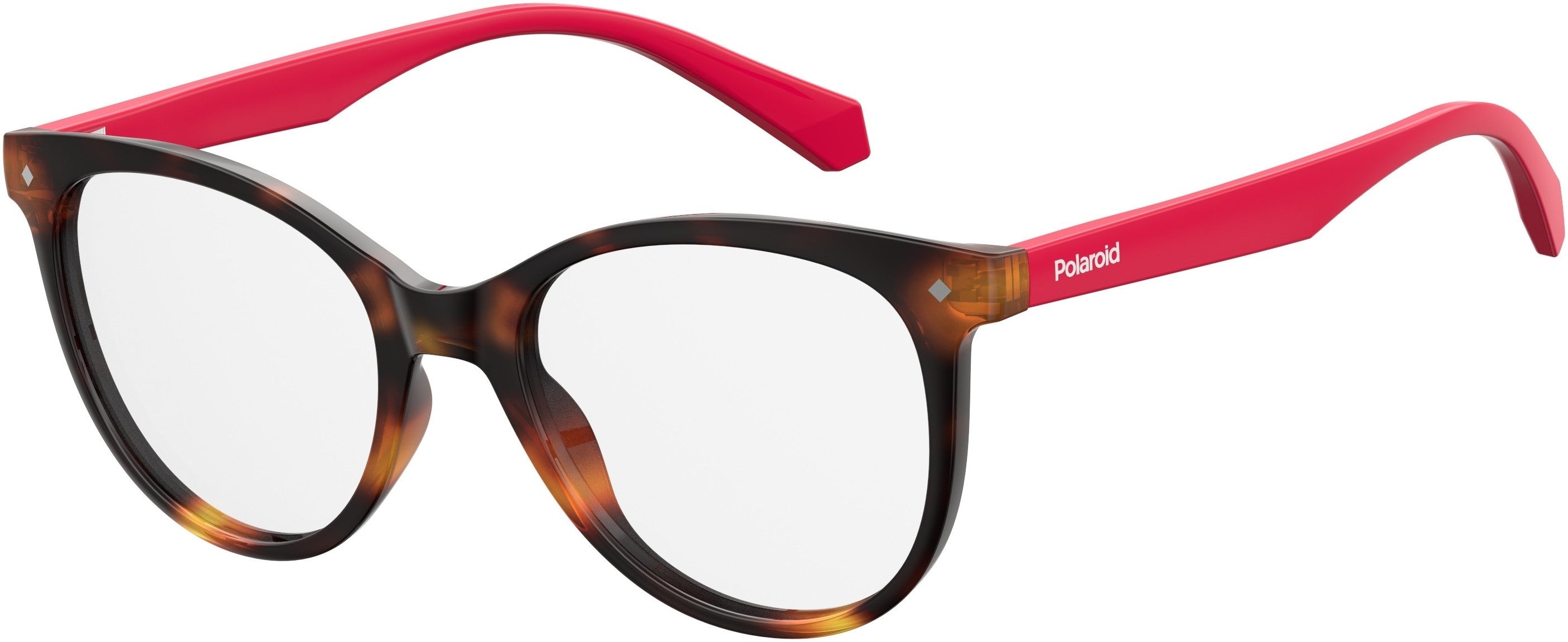 Polaroid Kids Polaroid D 815 Cat Eye/butterfly Eyeglasses 0O63-0O63  Havana Red (00 Demo Lens)