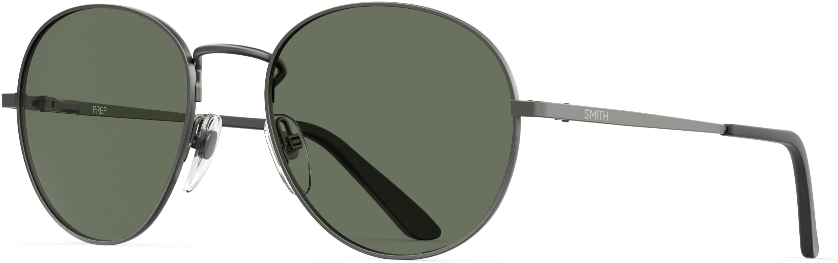 Smith Prep Oval Modified Sunglasses 0R80-0R80  Semi Matte Dark Ruthenium (M9 Gray Pz)