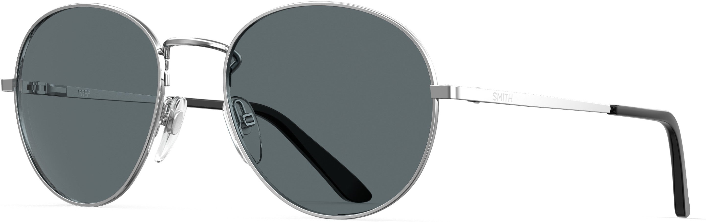 Smith Prep Oval Modified Sunglasses 0YB7-0YB7  Silver (IR Gray)