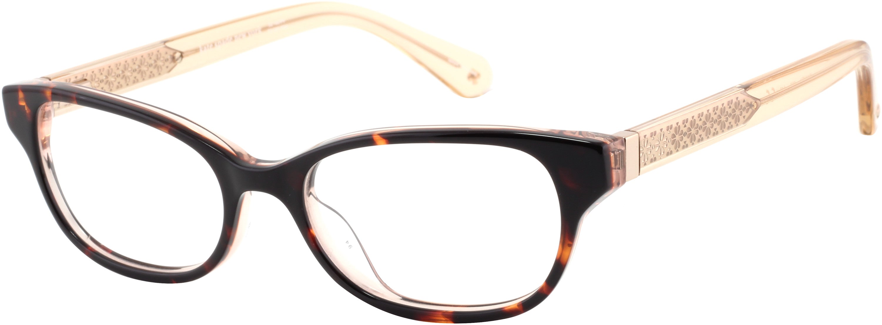 Kate Spade Rainey Rectangular Eyeglasses 0086-0086  Dark Havana (00 Demo Lens)