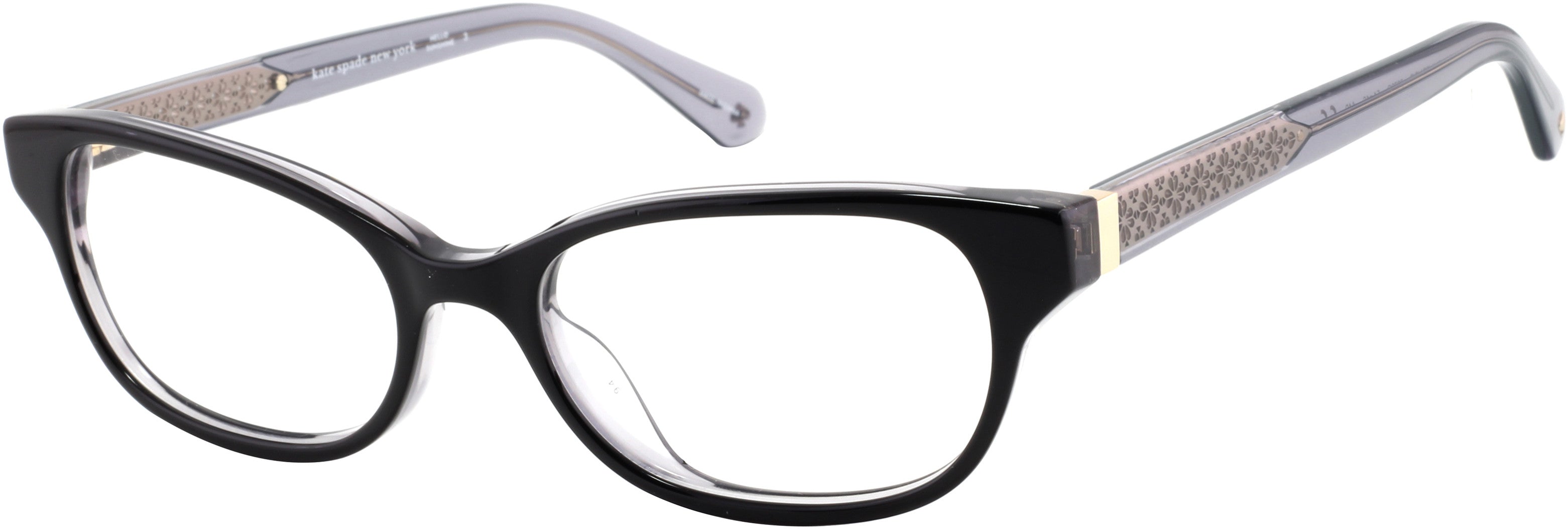 Kate Spade Rainey Rectangular Eyeglasses 0807-0807  Black (00 Demo Lens)