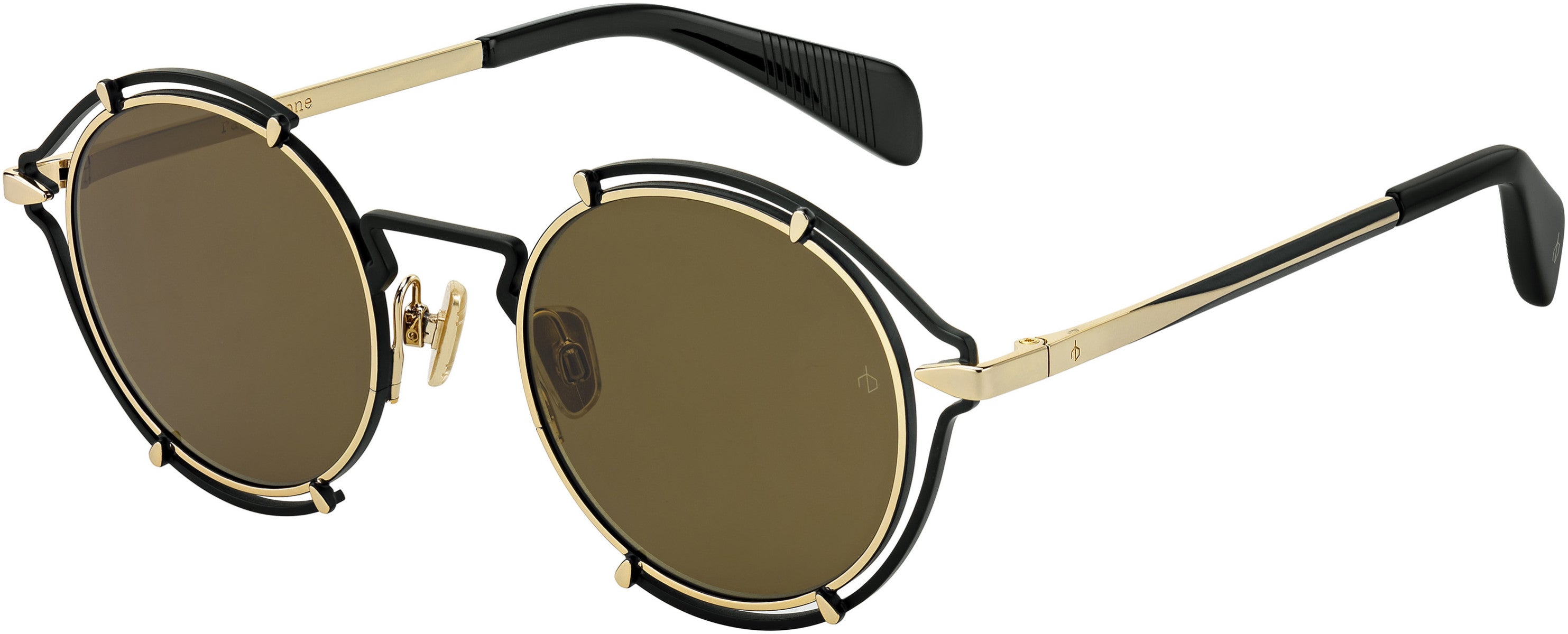 Rag & Bone Rag &amp; Bone 1024/S Oval Modified Sunglasses 001Q-001Q  Gold Brown (70 Brown)