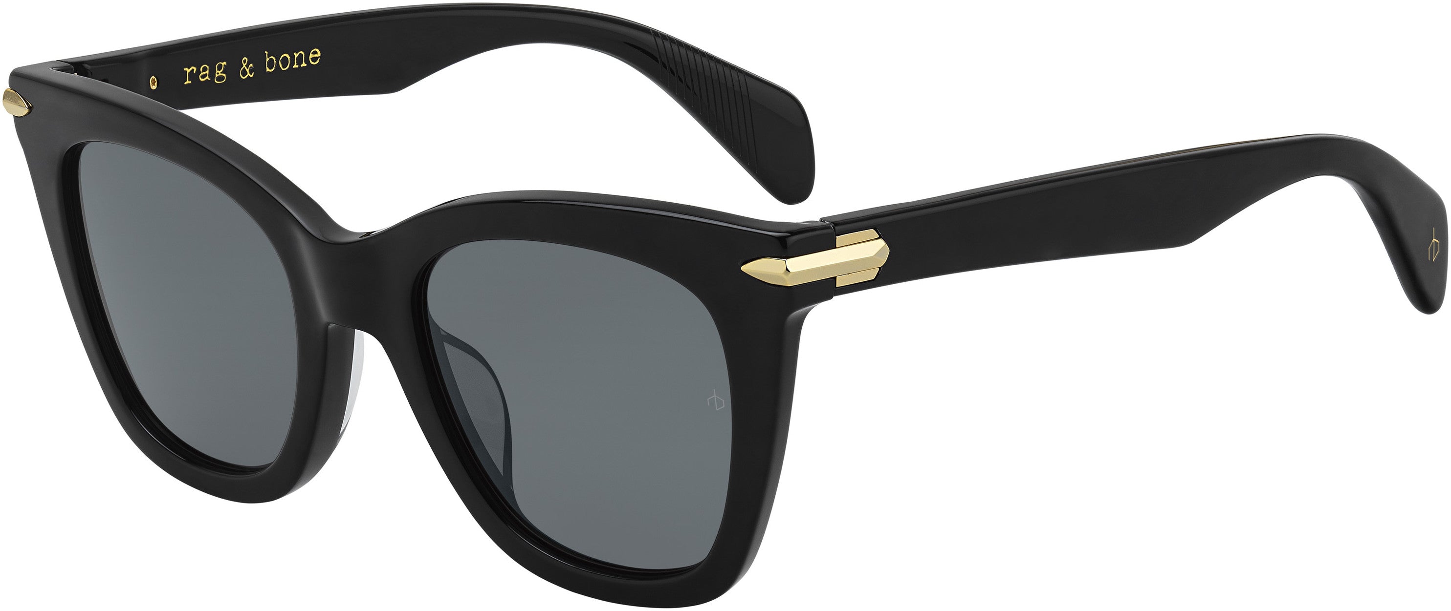 Rag & Bone Rag &amp; Bone 1029/G/S Square Sunglasses 0807-0807  Black (IR Gray)