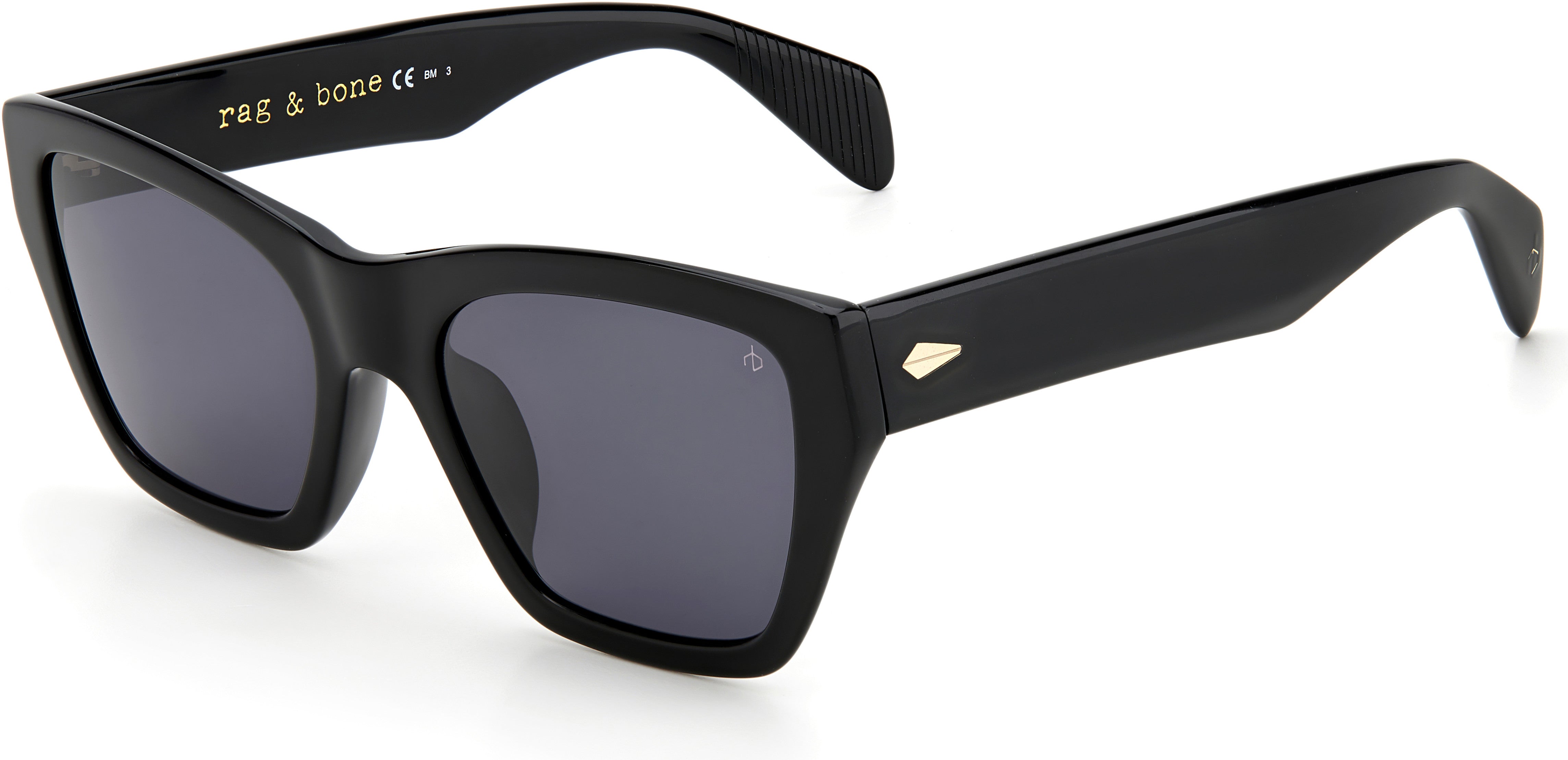 Rag & Bone Rag &amp; Bone 1046/G/S Cat Eye/butterfly Sunglasses 0807-0807  Black (IR Gray)