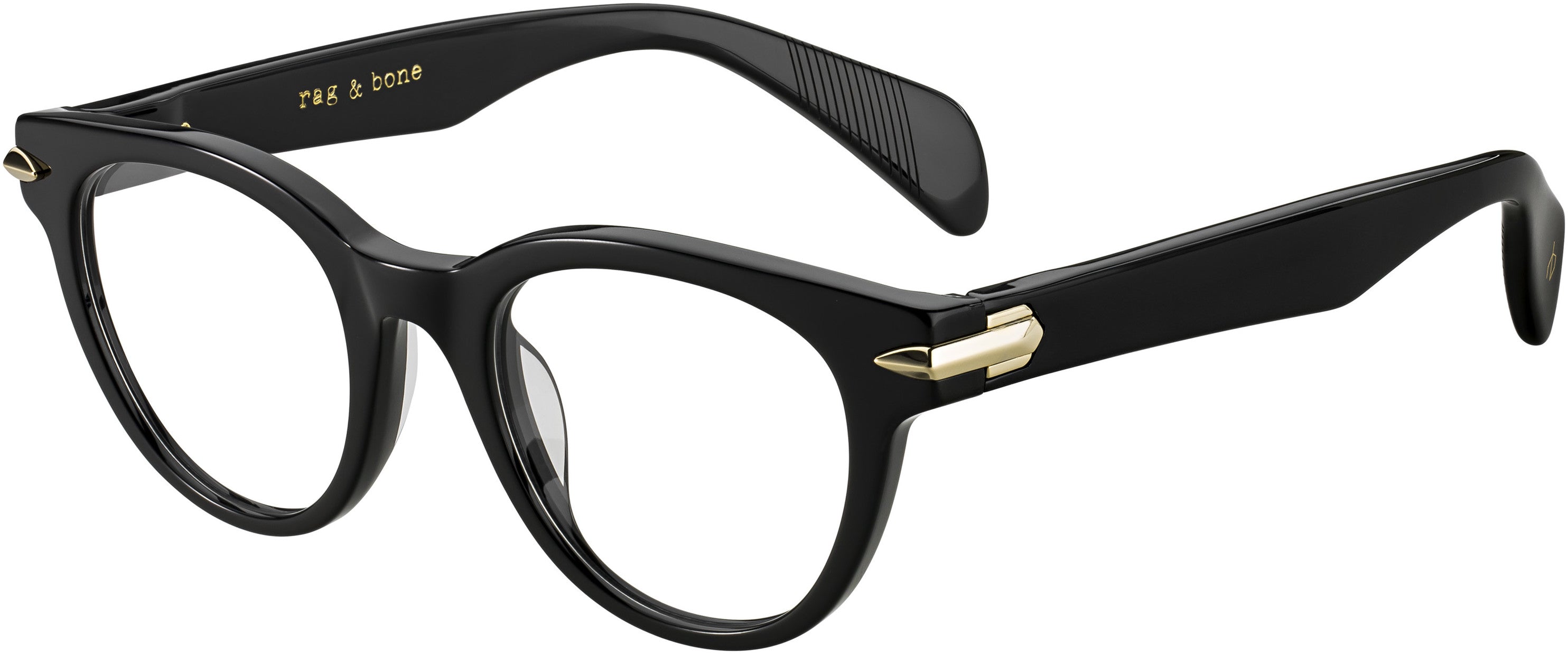 Rag & Bone Rag &amp; Bone 3003 Oval Modified Eyeglasses 0807-0807  Black (00 Demo Lens)