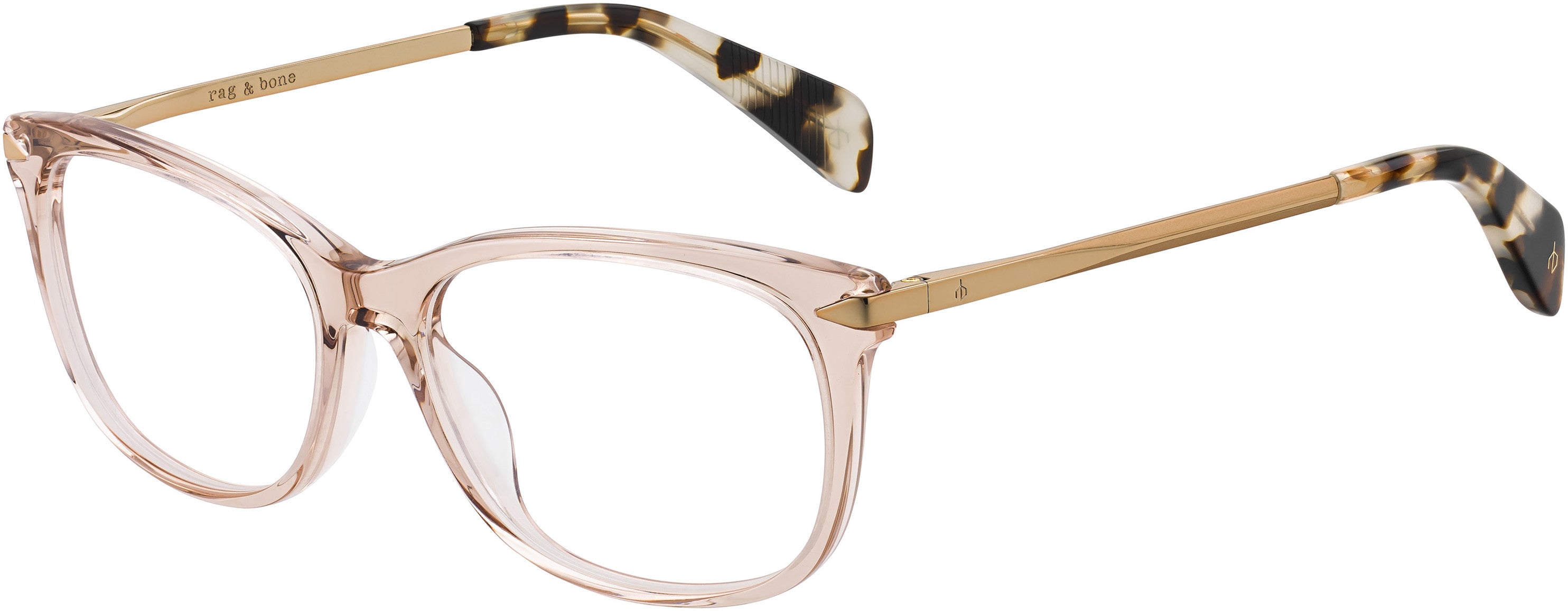 Rag & Bone Rag &amp; Bone 3006 Rectangular Eyeglasses 035J-035J  Pink (00 Demo Lens)