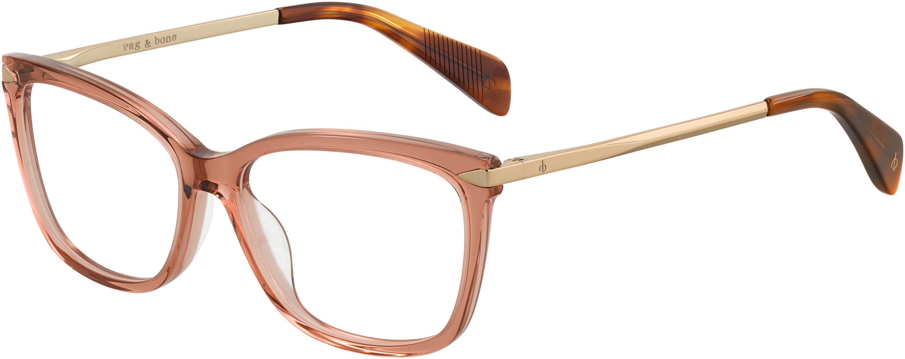 Rag & Bone Rag &amp; Bone 3010 Cat Eye/butterfly Eyeglasses 01RL-01RL  Pchcrl Gold (00 Demo Lens)