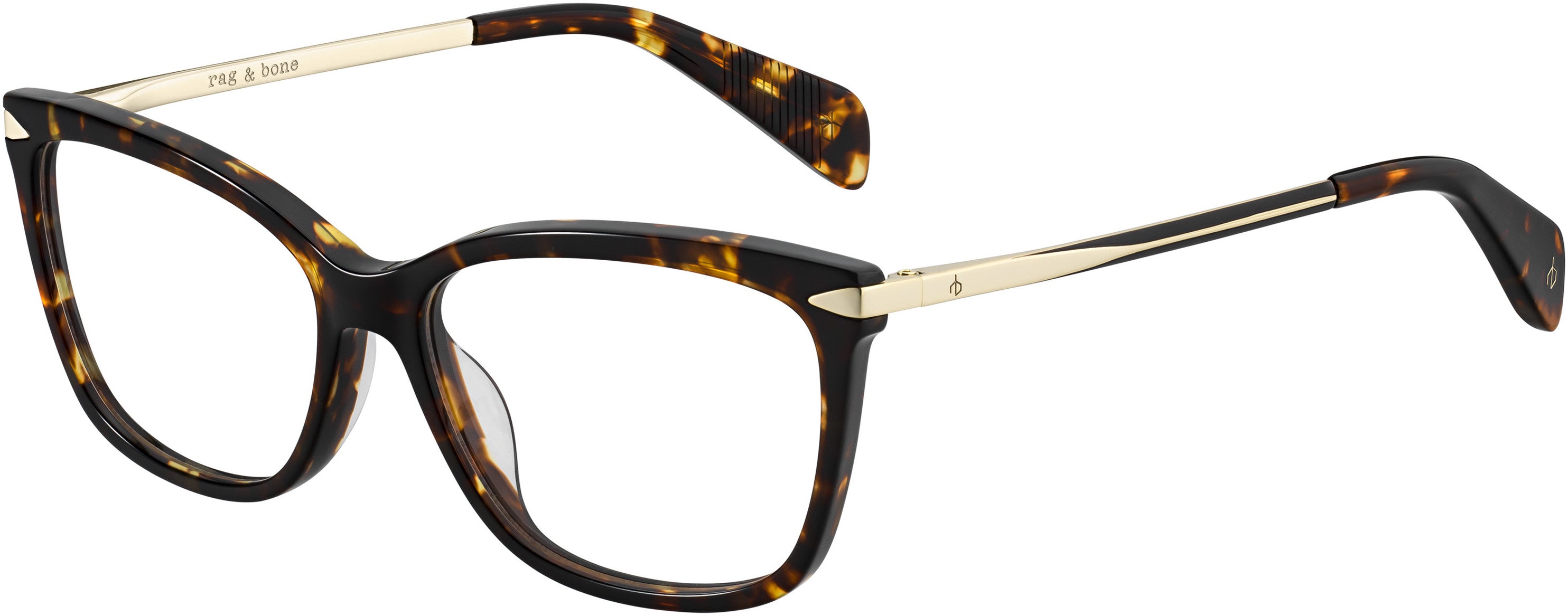 Rag & Bone Rag &amp; Bone 3010 Cat Eye/butterfly Eyeglasses 02IK-02IK  Havana Gold (00 Demo Lens)