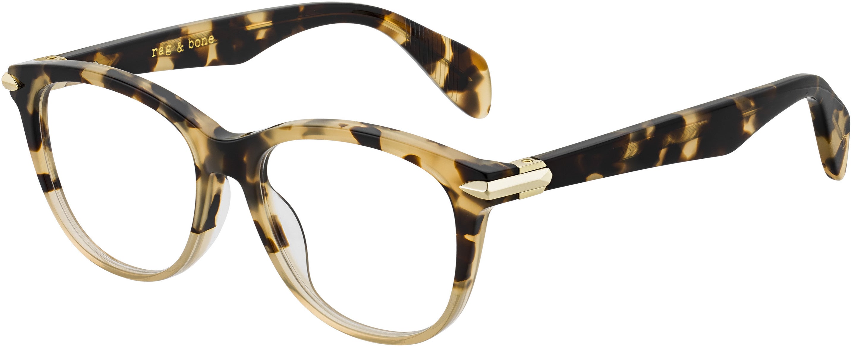 Rag & Bone Rag &amp; Bone 3014 Oval Modified Eyeglasses 0C9B-0C9B  Havana Honey (00 Demo Lens)