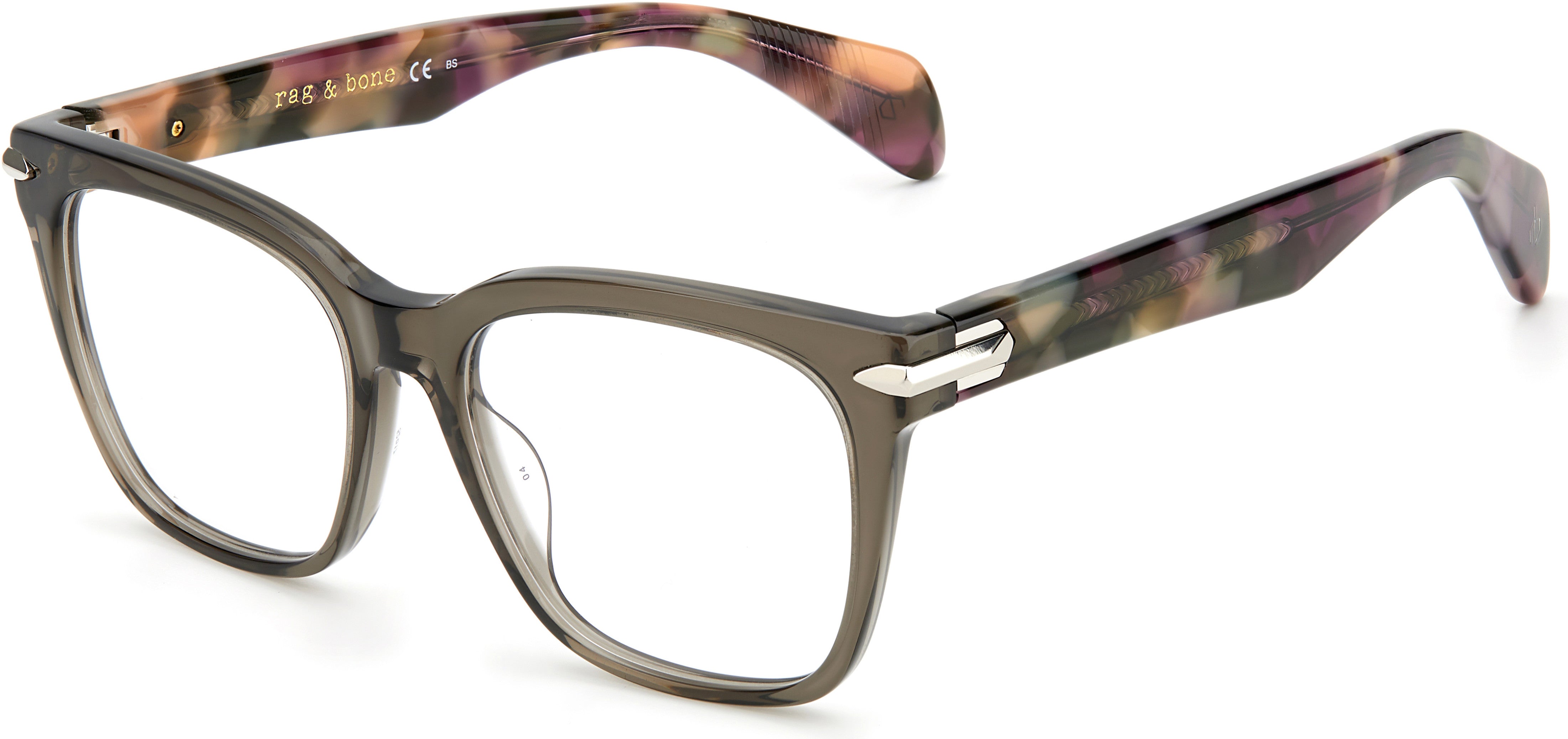 Rag & Bone Rag &amp; Bone 3015 Rectangular Eyeglasses 0ACK-0ACK  Green Dark Light (00 Demo Lens)