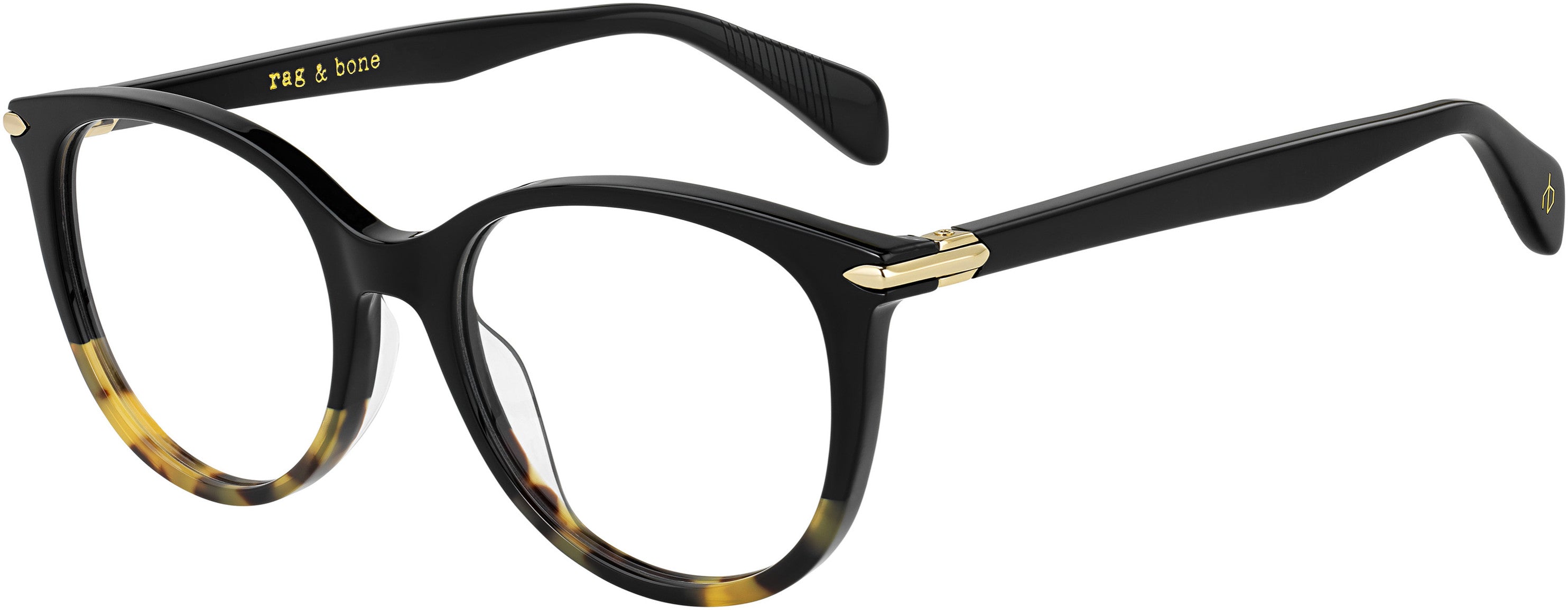 Rag & Bone Rag &amp; Bone 3023 Oval Modified Eyeglasses 0807-0807  Black (00 Demo Lens)